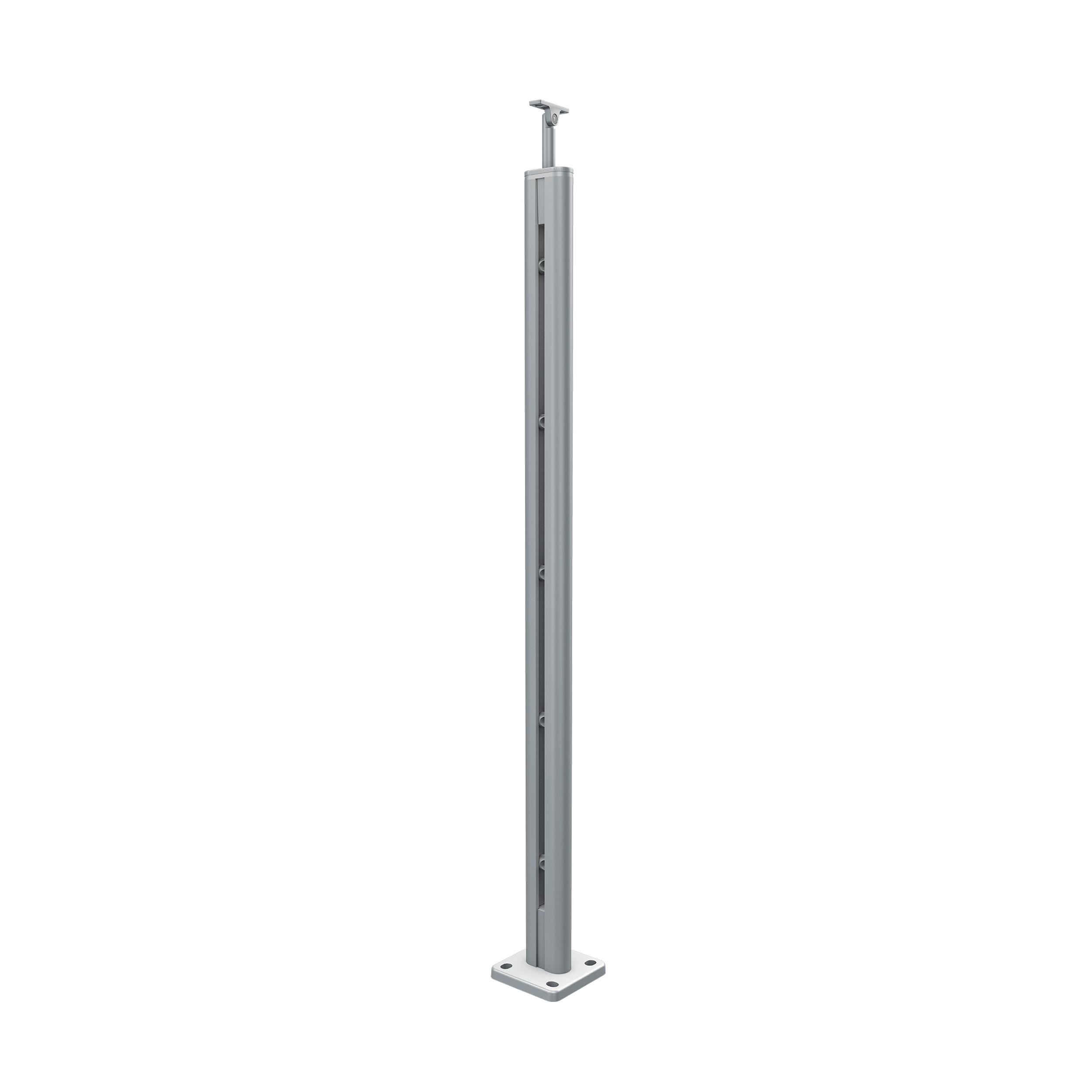 Balaustre de barandilla artens de aluminio en color gris plata 10.2cm de largo