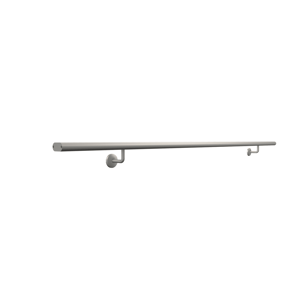 Main courante aluminium gris 2m + 2 supports, Alya ARTENS, en kit
