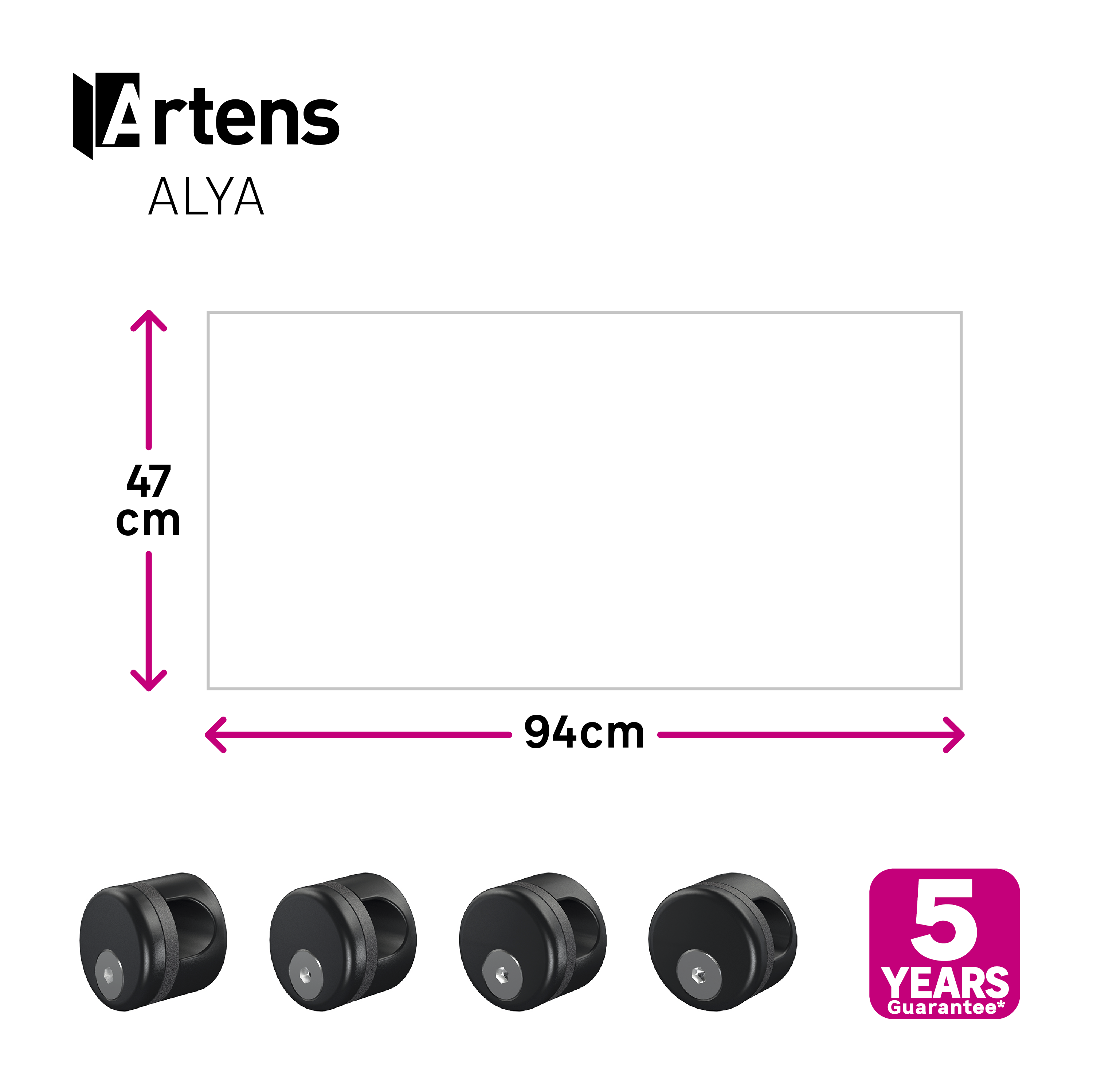 Painel de segurança ARTENS ALUMÍNIO PRETO - 2