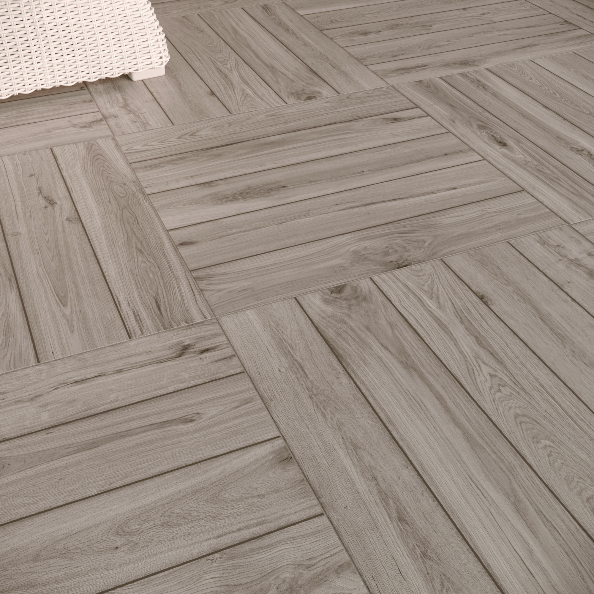 Suelo porcelánico striples efecto madera grey 60.5x60.5x2 cm c3 artens