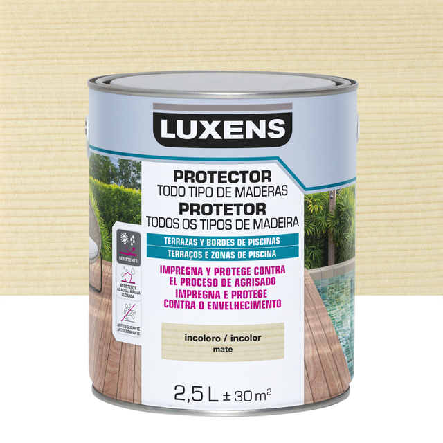 Protetor de deck madeira Luxens 2,5L mate incolor