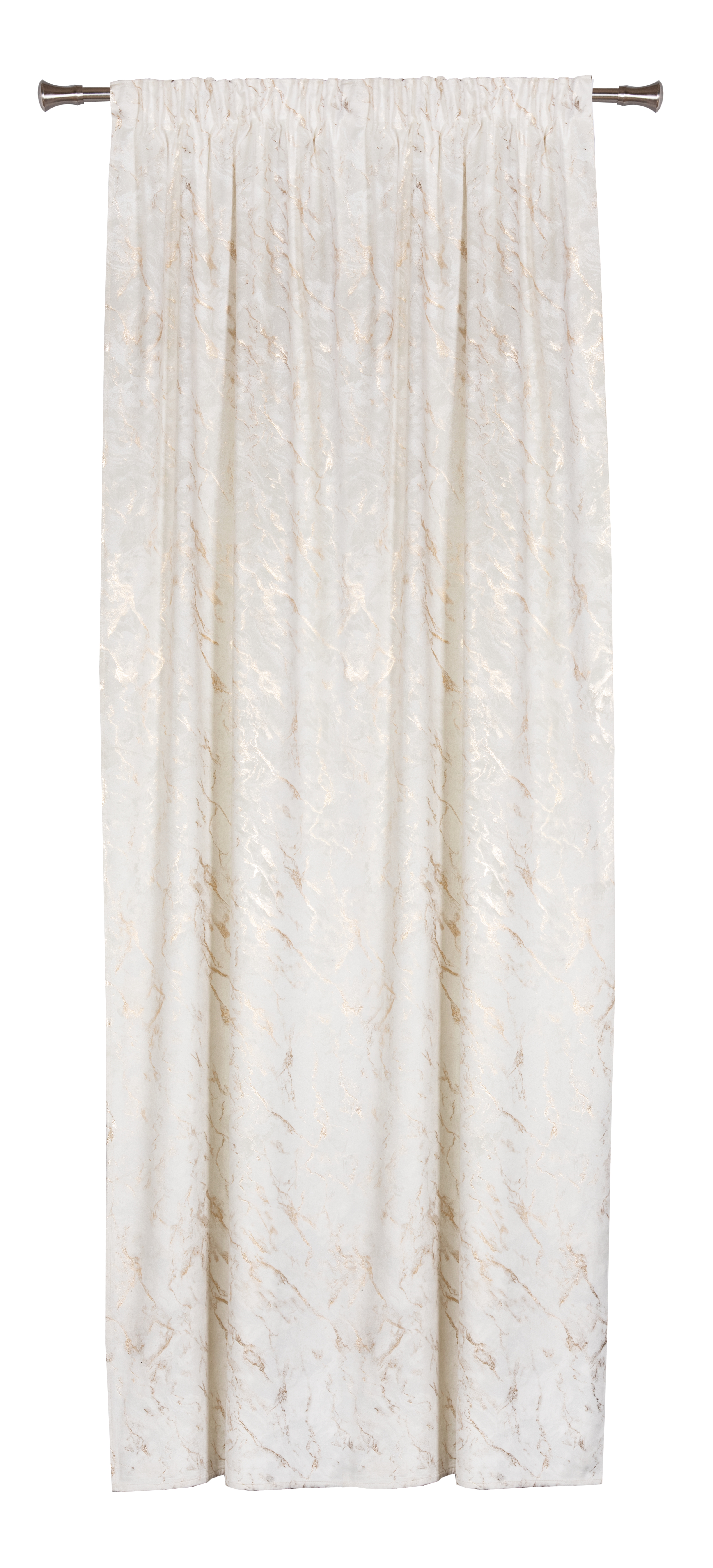 Zasłona Marble beżowa 140 x 280 cm na taśmie
