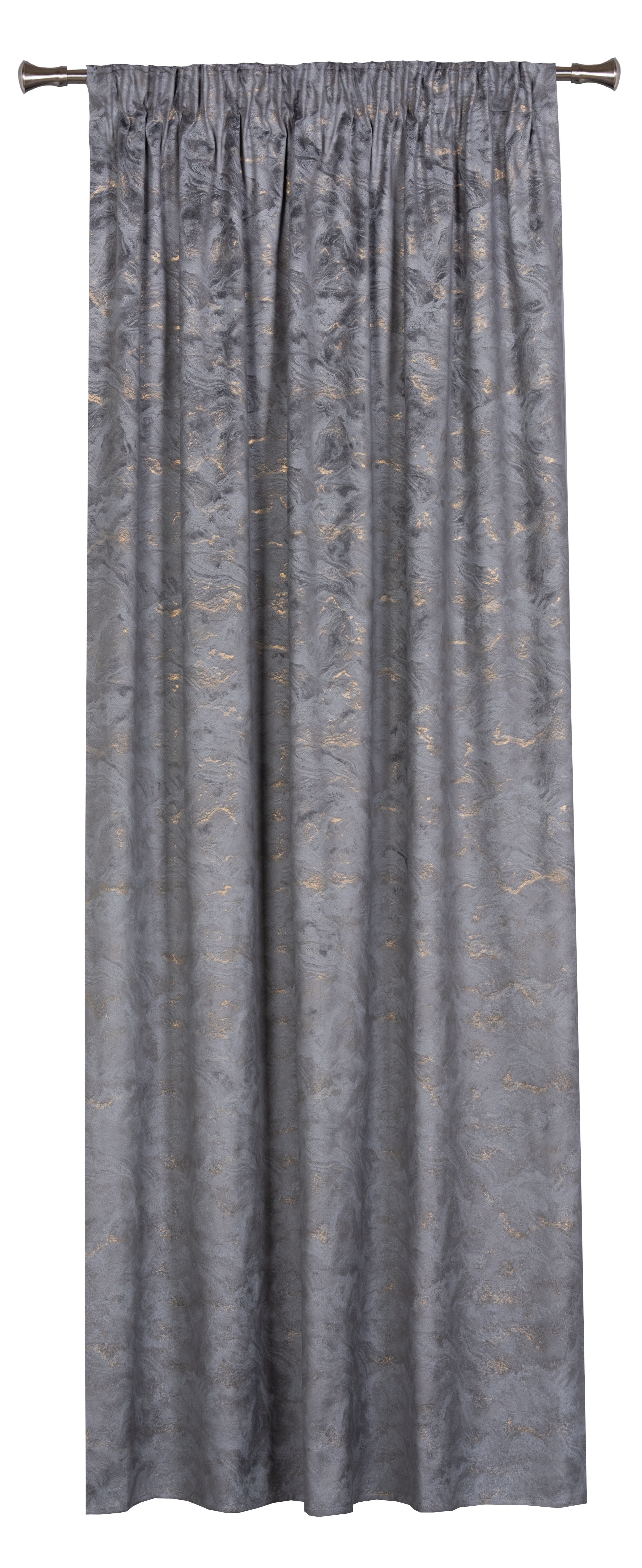 Zasłona Marble szara 140 x 280 cm na taśmie