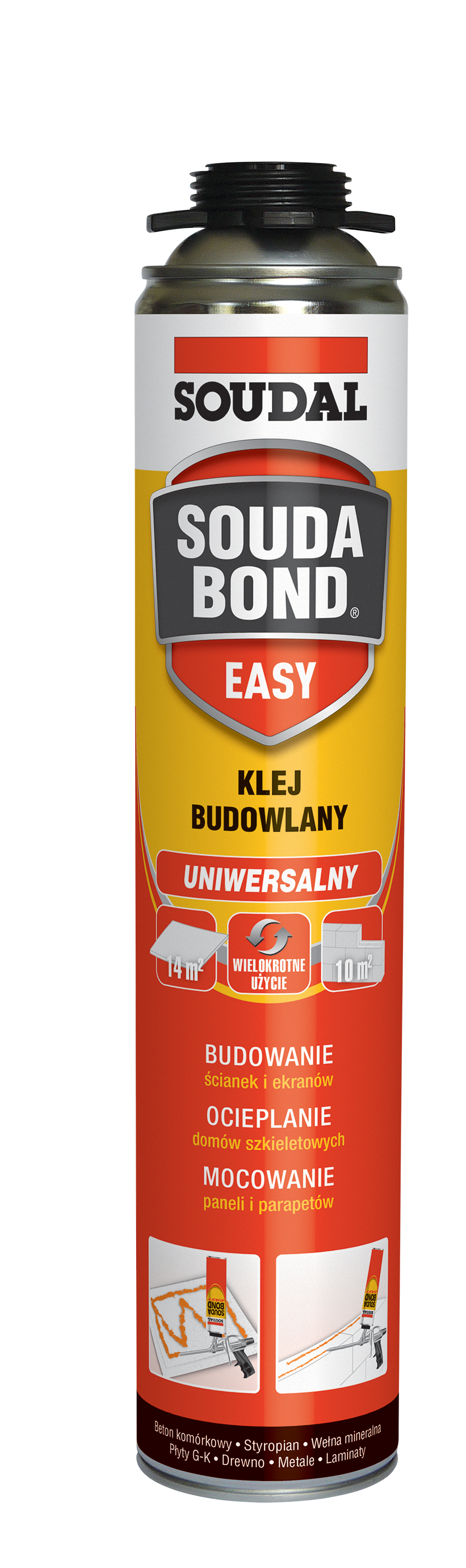 Klej Budowlany Pistoletowy SOUDABOND EASY 750 Ml SOUDAL Leroy Merlin