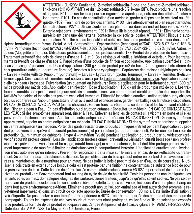 Traitement du bois multi-usages , AXTON 1L - 4