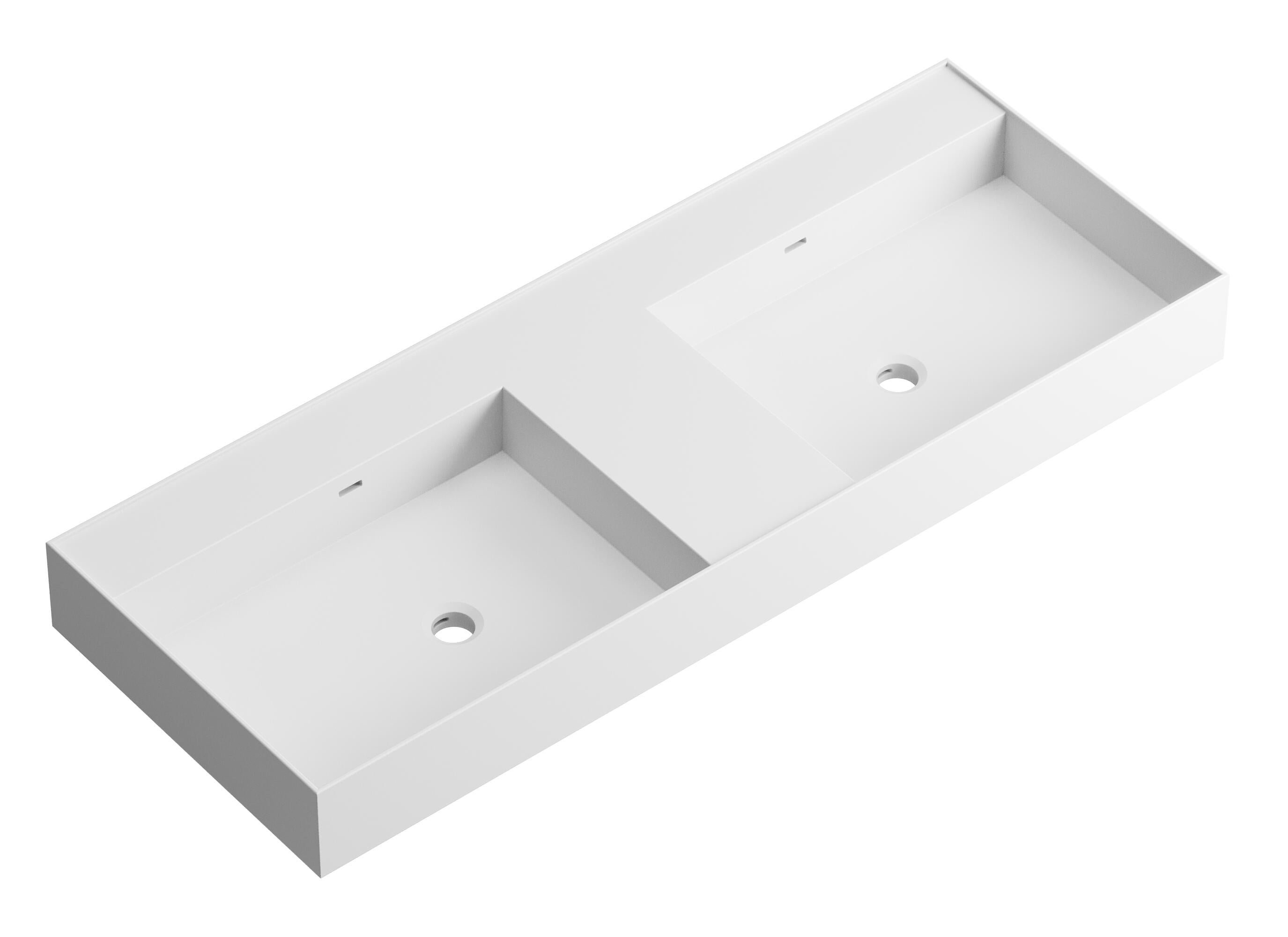 Encimera lavabo elden blanco mate 120.5x45.5x12 cm