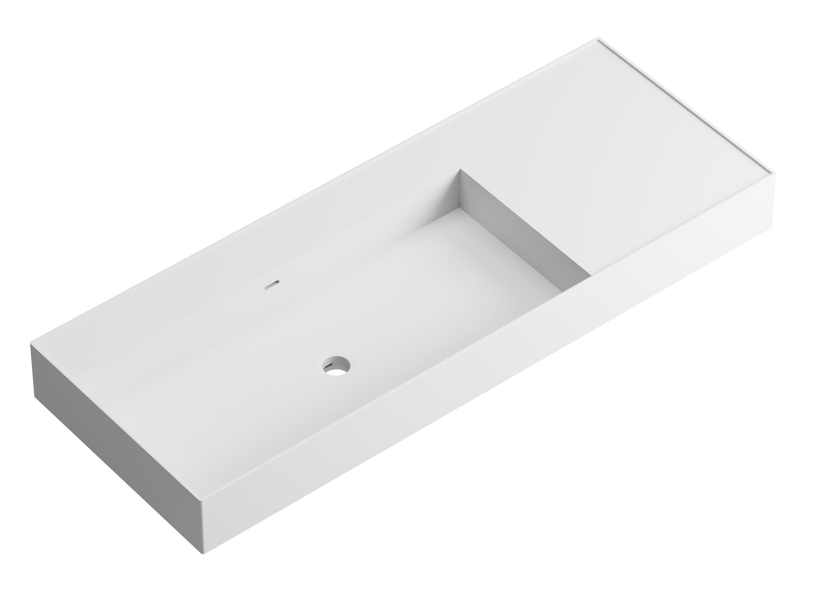Encimera lavabo elden blanco mate 120.5x45.5x12 cm