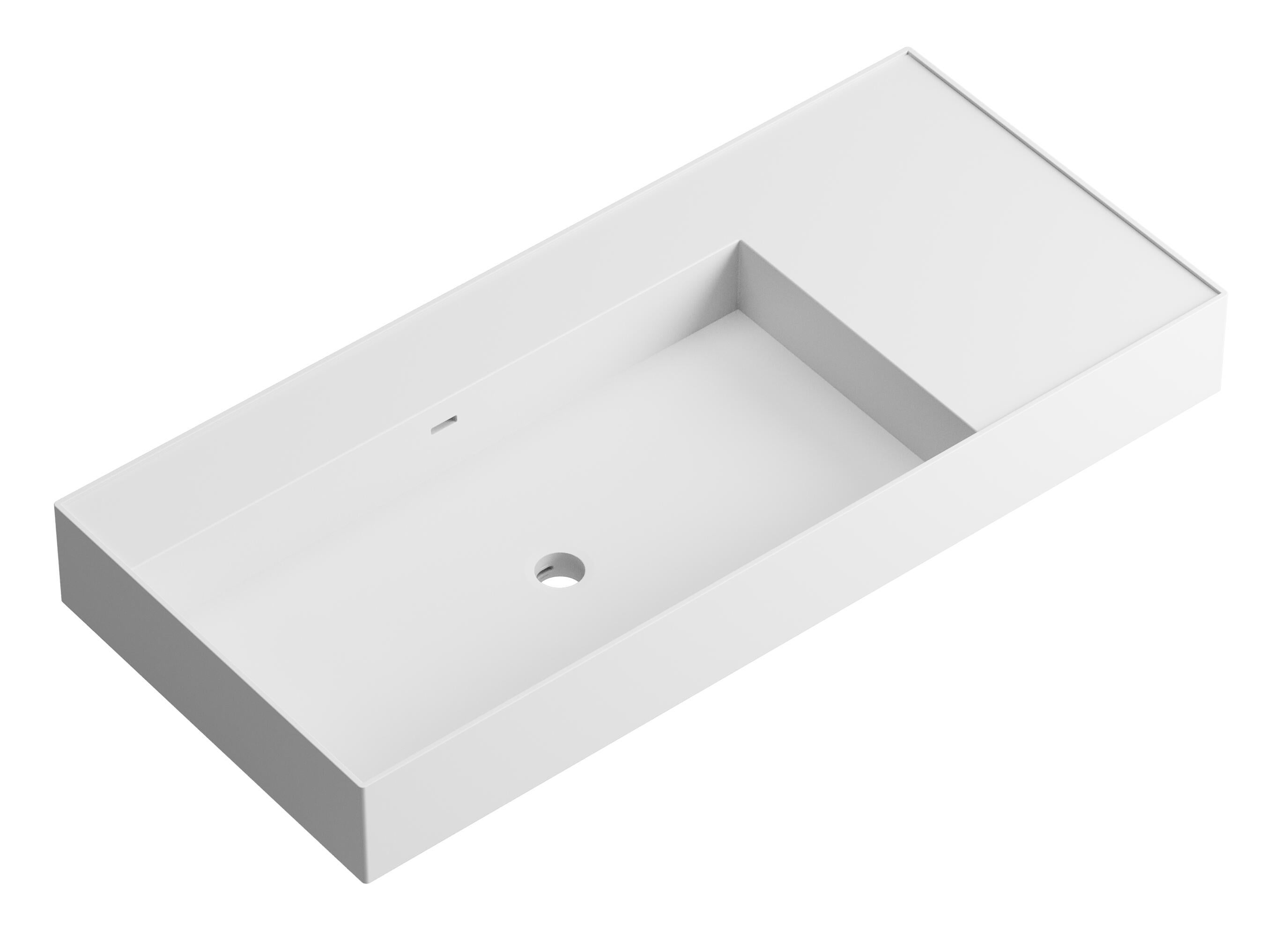 Encimera lavabo elden blanco mate 100.5x45.5x12 cm