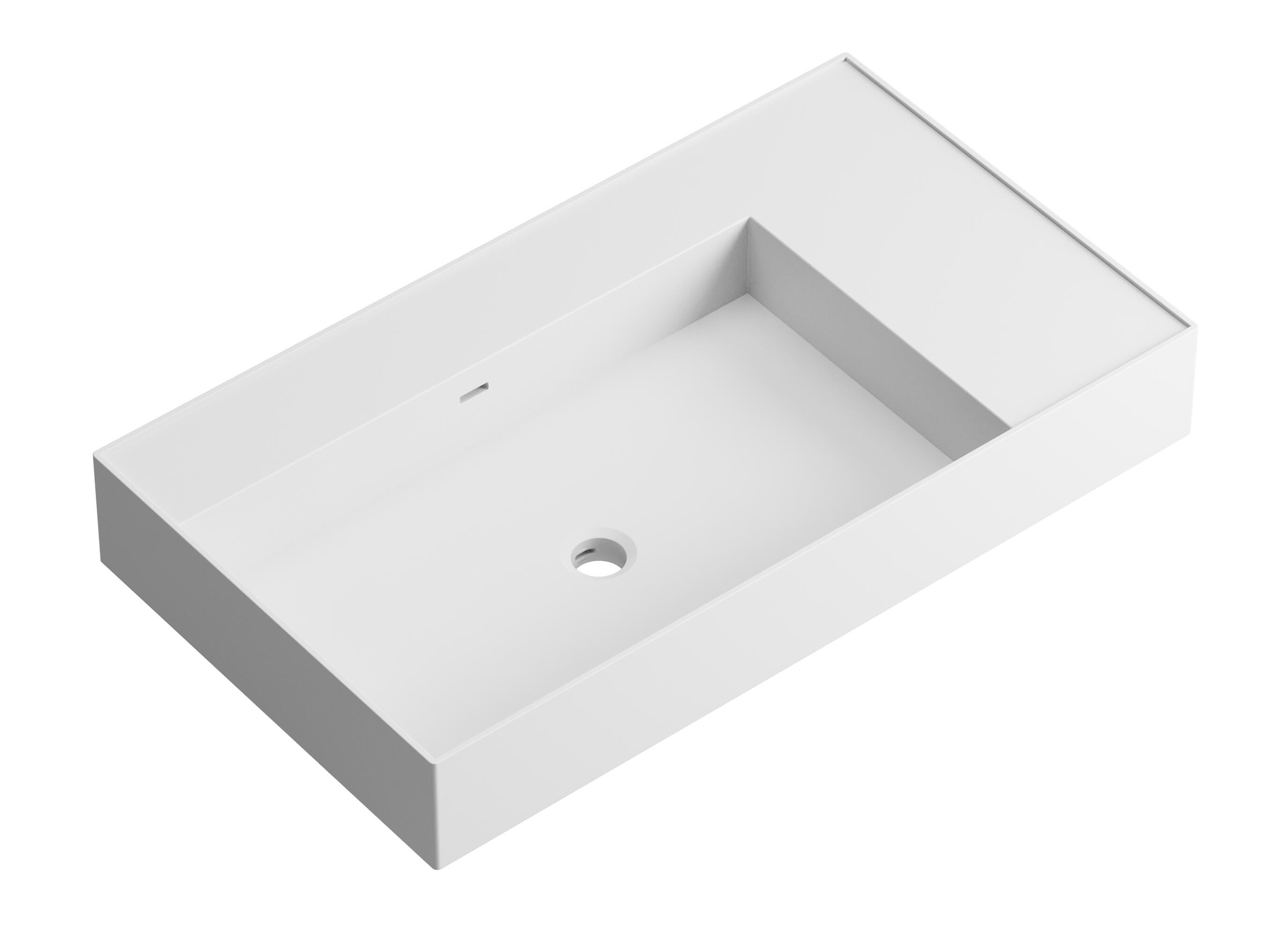 Encimera lavabo elden blanco mate 80.5x45.5x12 cm
