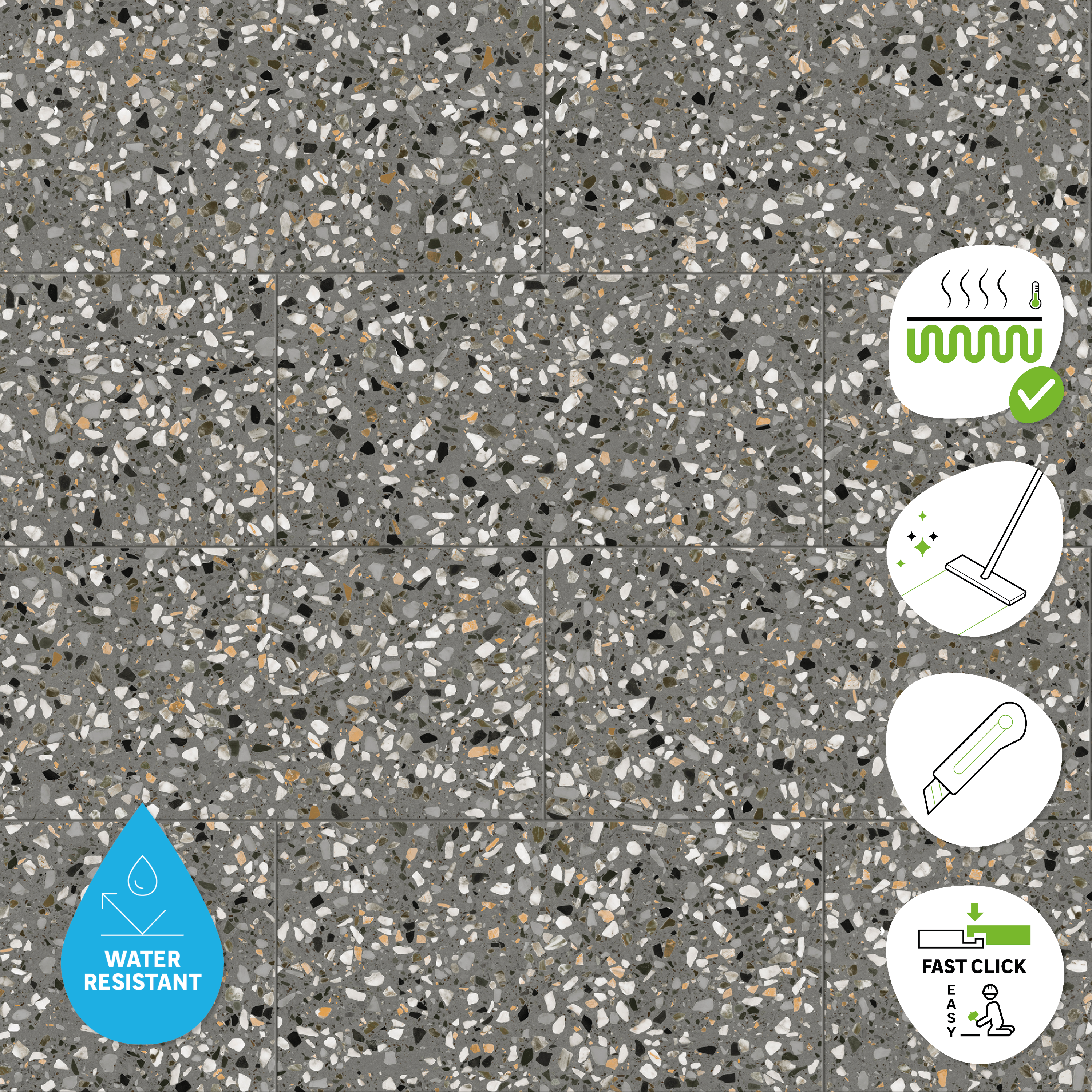 Pavimento vinílico PVC click flutuante Allora forte Artens 4 mm BL000 - 7