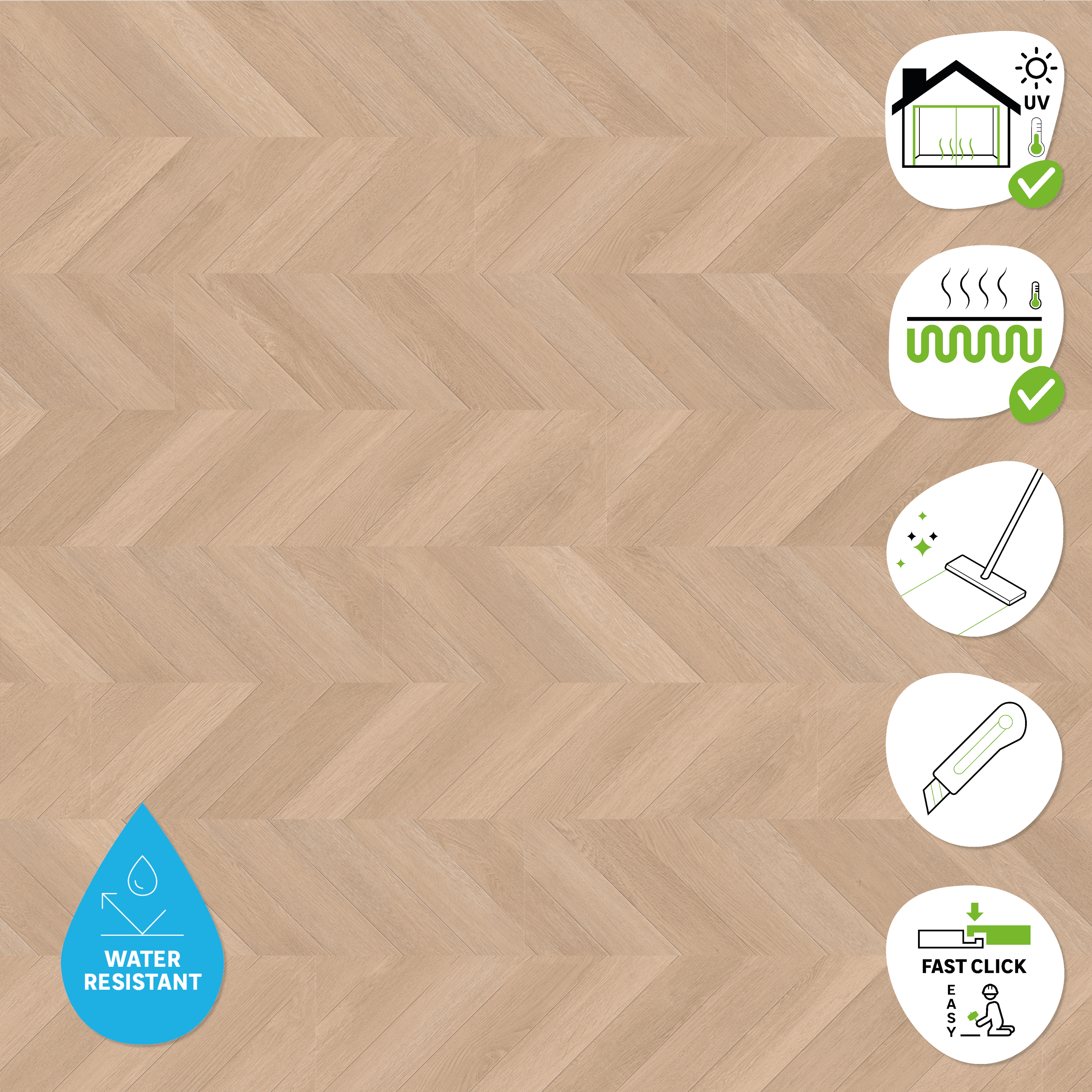 Lame PVC clipsable intenso ARTENS Daven effet bois naturel - 9