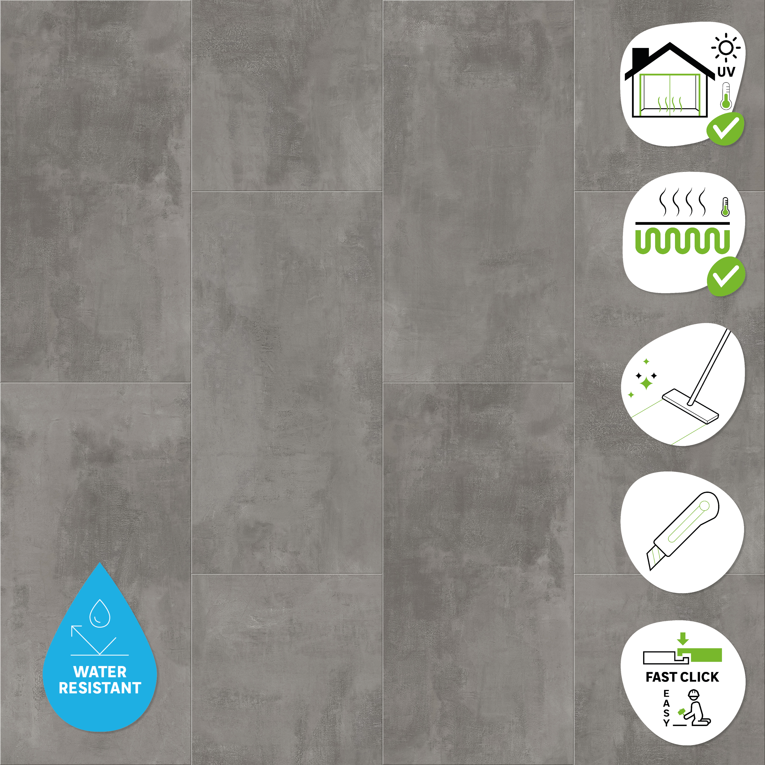 Pavimento vinílico SPC click flutuante Seren superior Artens 4,5 mm BL000 - 5