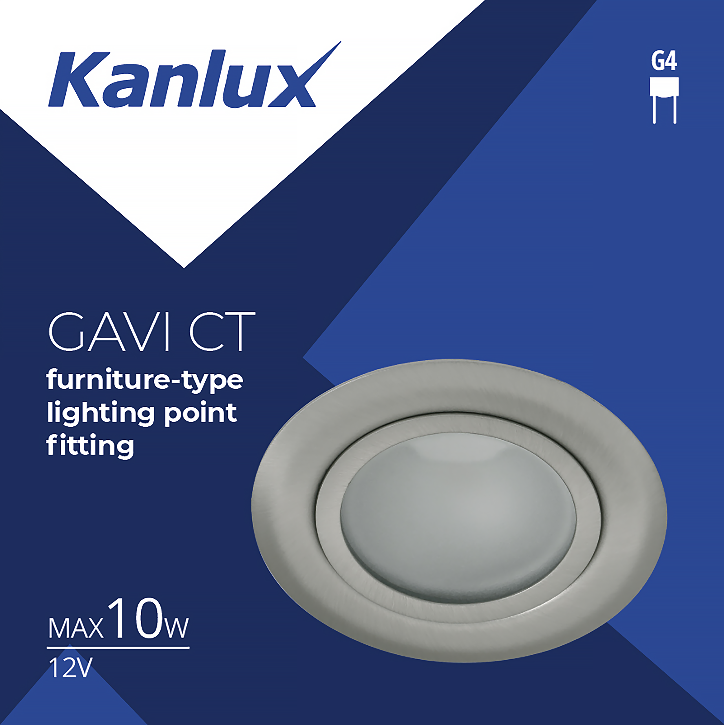 Oczko meblowe CT-2116B-C/M GAVI IP20 nikiel G4 KANLUX - 3