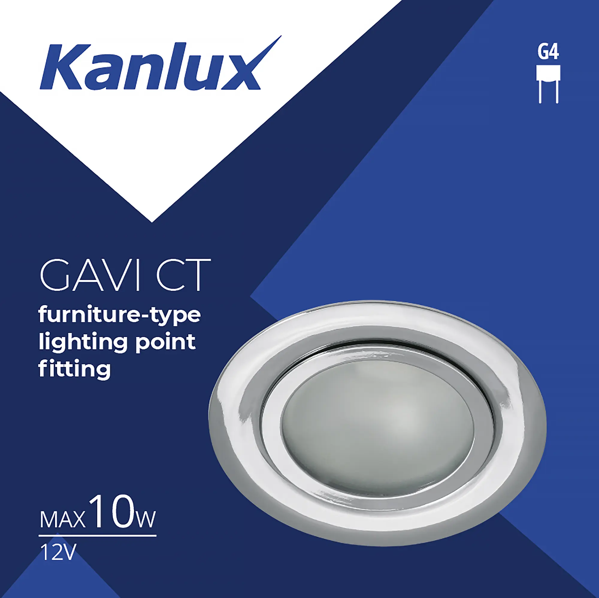 Oczko meblowe GAVI CT-2116B-C chrom okrągłe G4 KANLUX - 3