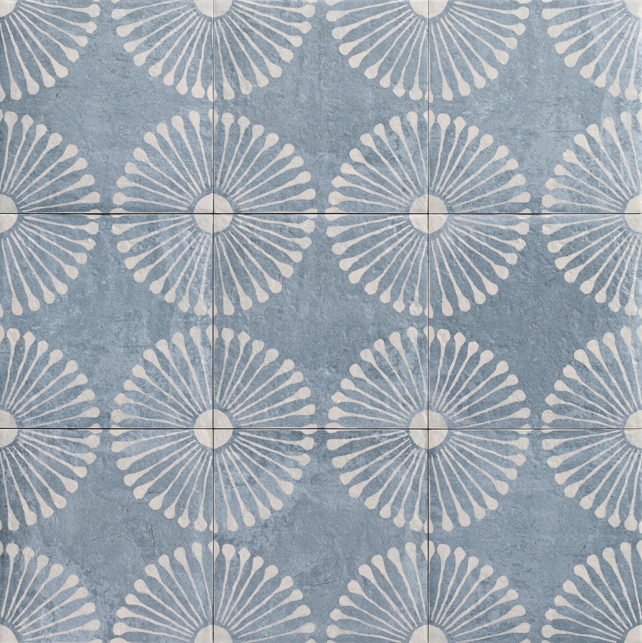 Suelo/azulejo porcelánico carino efecto hidráulico deco ydra 20x20 cm c2