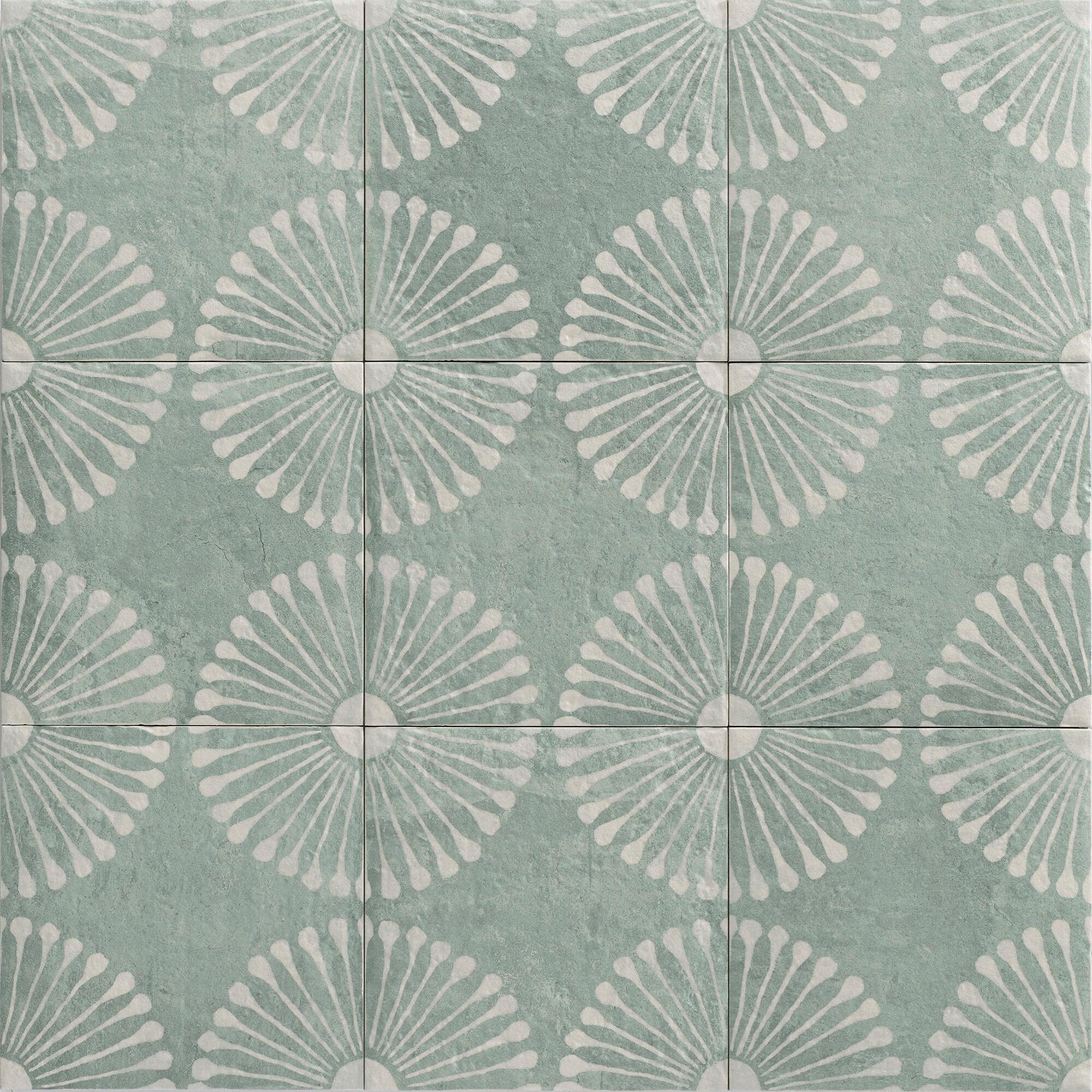 Suelo/azulejo porcelánico carino efecto papel pintado deco mylos 20x20 cm c2