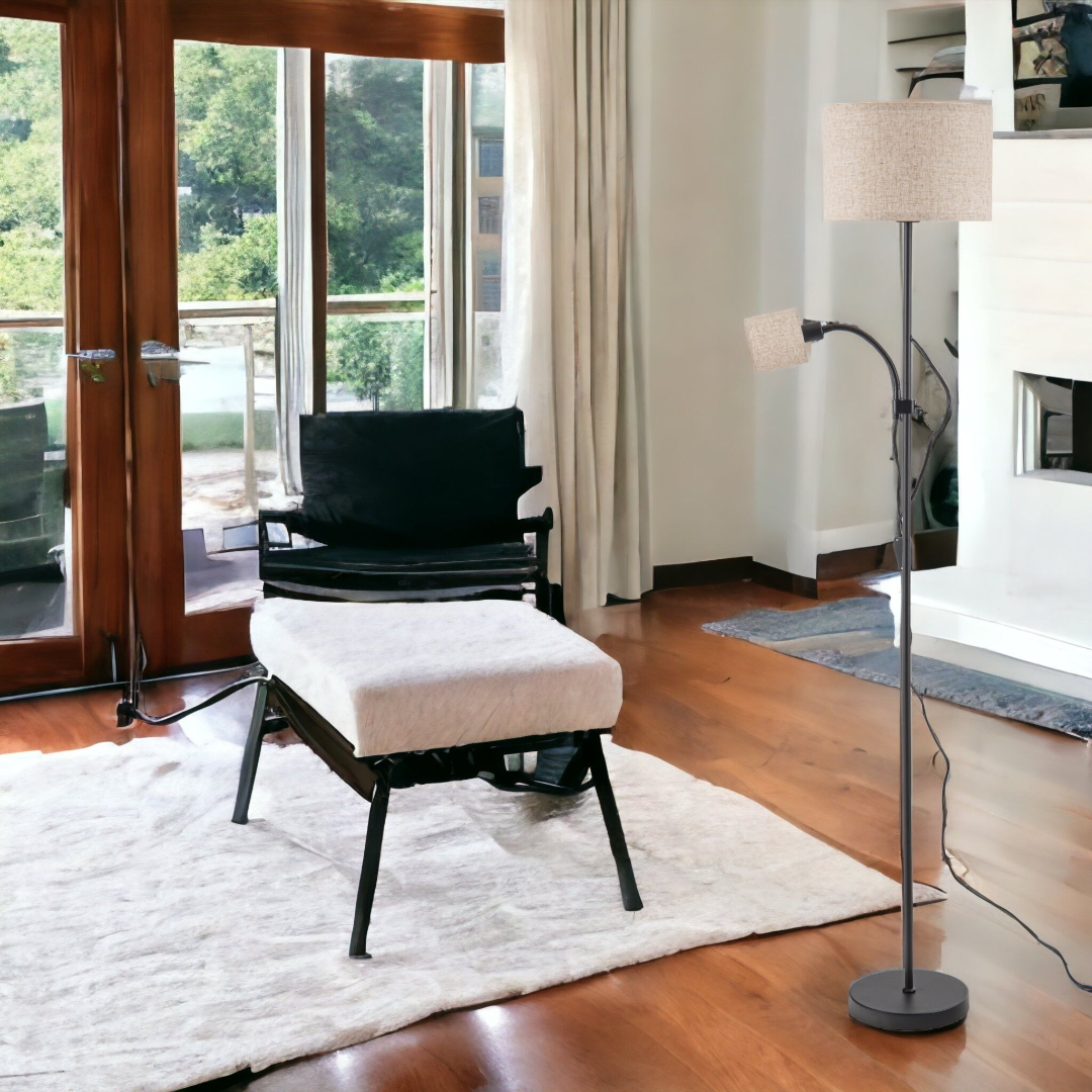 Lámpara de pie Blosom E14+E27 negro - 6