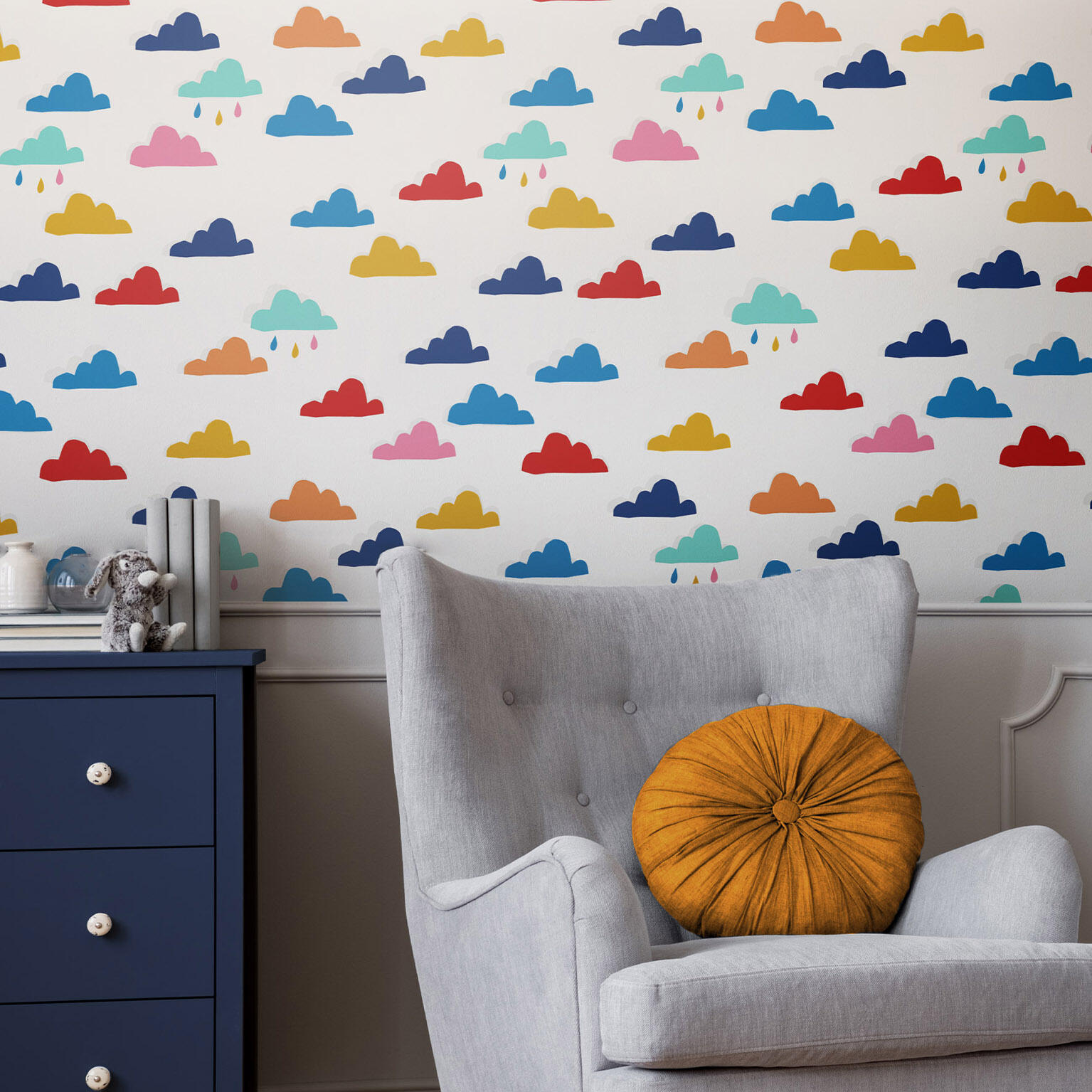 Papier peint intissé Joules weather multicolore | Leroy Merlin