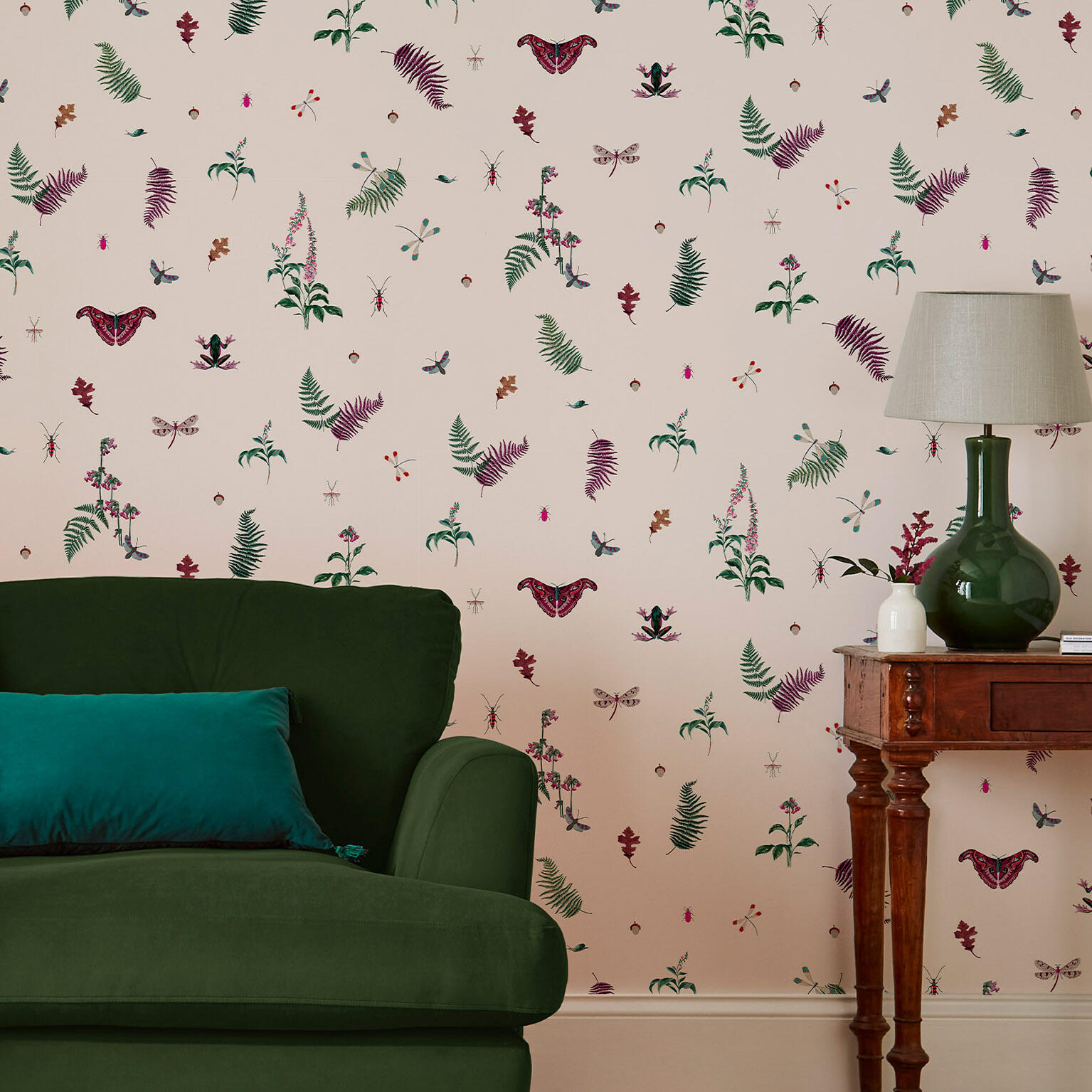Papier peint intissé Joules midnight blush multicolore | Leroy Merlin