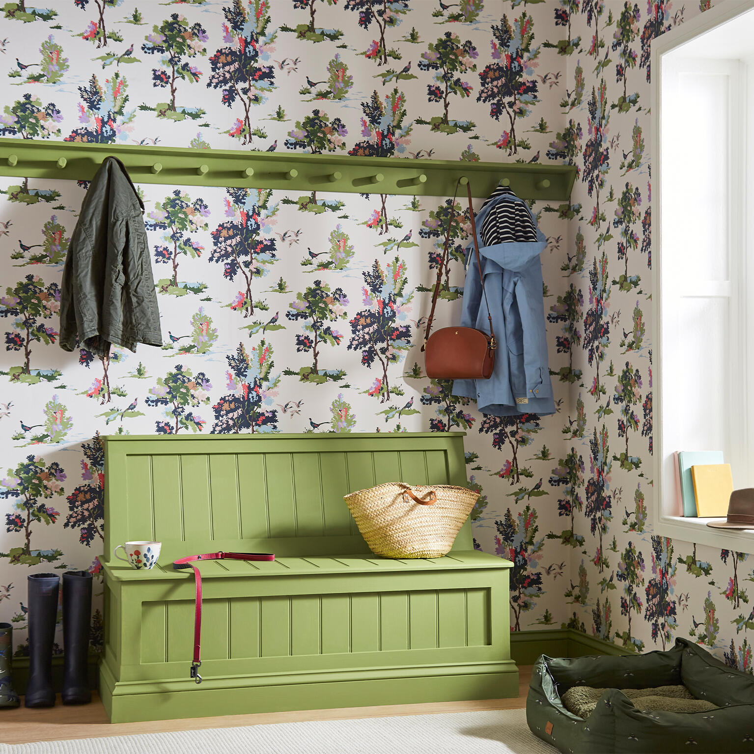 Papier peint intissé Joules woodland multicolore | Leroy Merlin