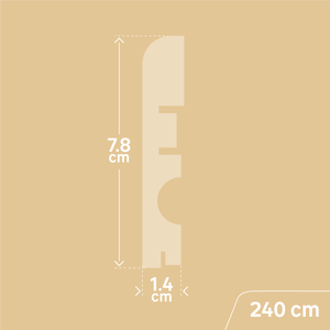 Plinthe mdf, décor nilo, H. 7.8, Ep.14 mm ARTENS