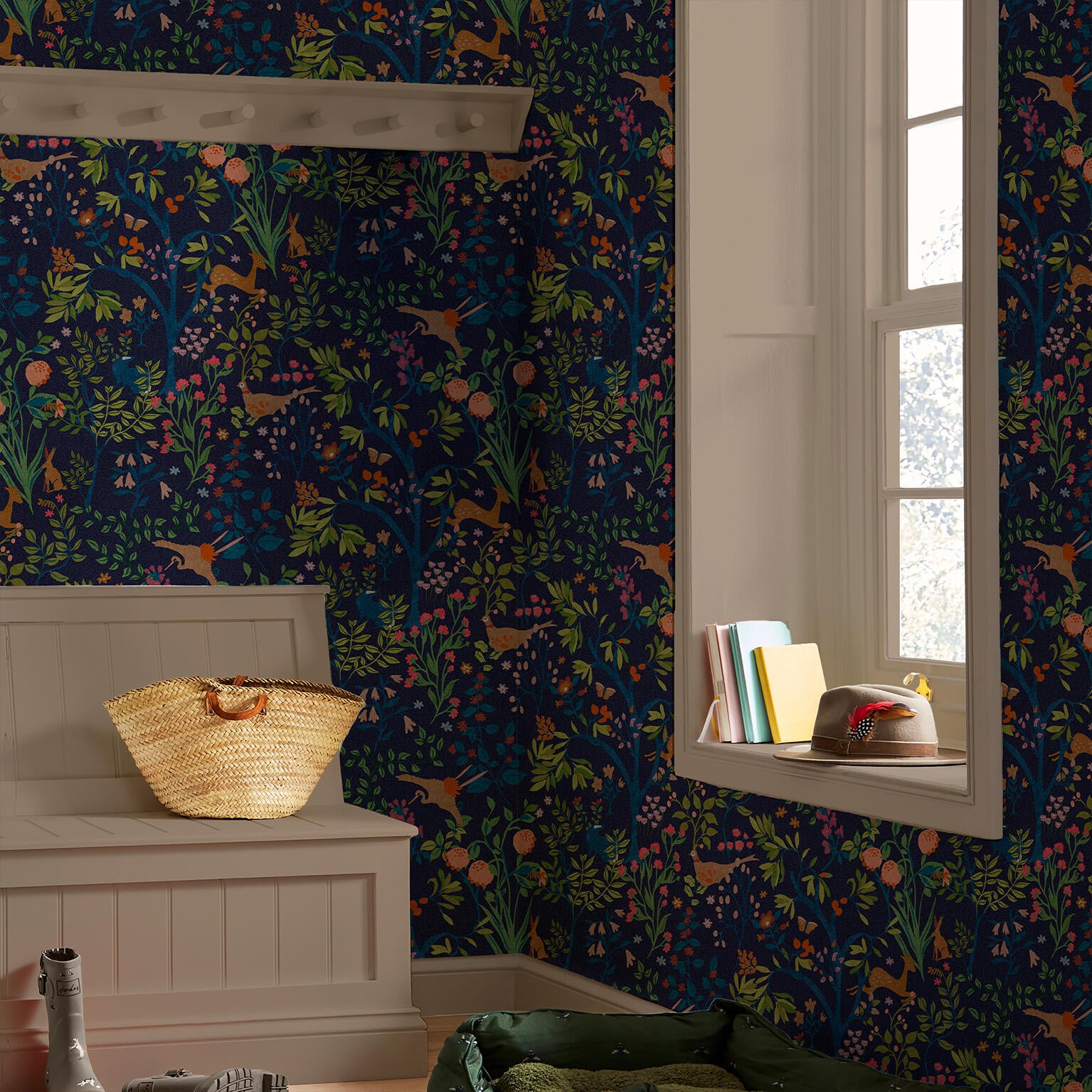 Papier peint intissé Joules enchanted woodland bleu | Leroy Merlin