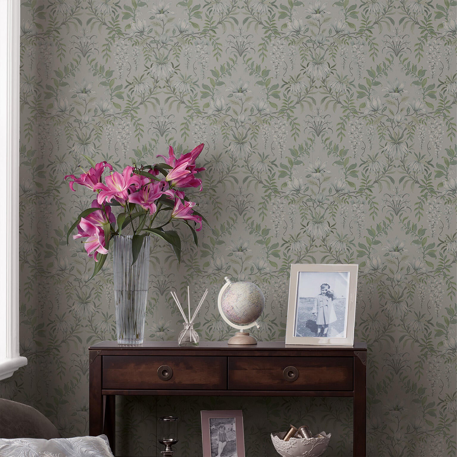 Papier peint panoramique Belvedere par Laura Ashley - Haie