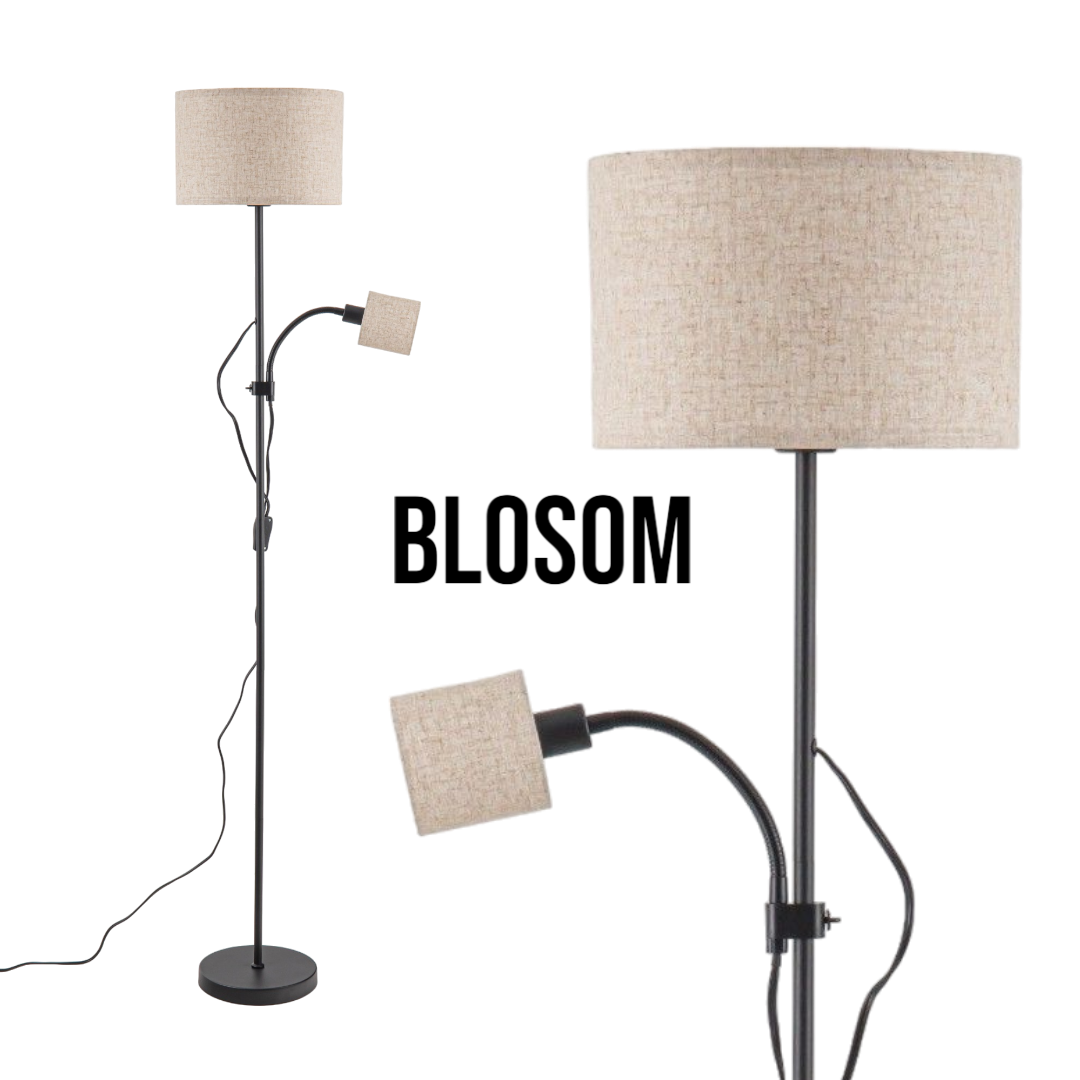 Lámpara de pie Blosom E14+E27 negro - 7