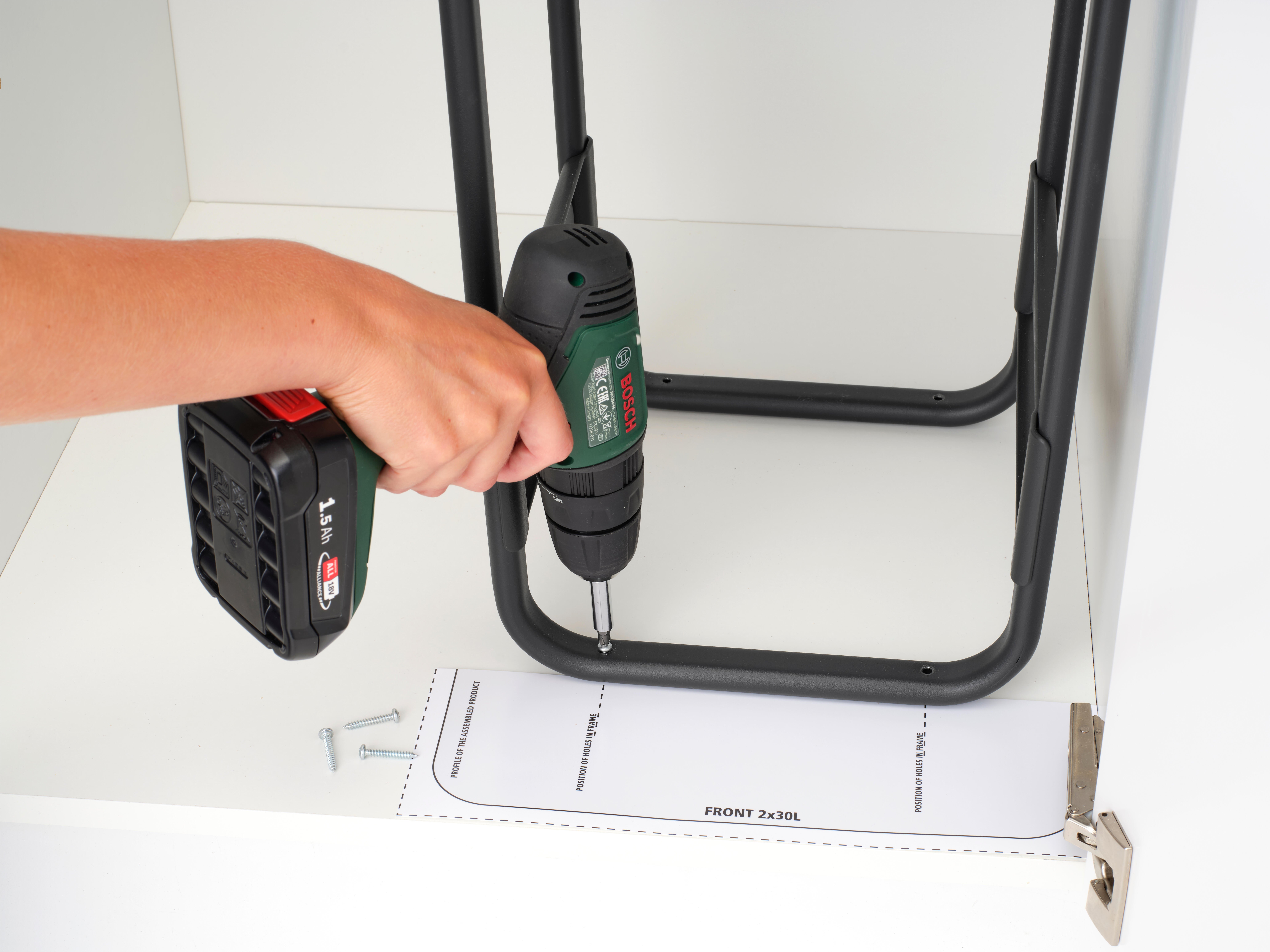 Poubelle coulissante de cuisine 30+30L BRABANTIA Sort&go gris - 9