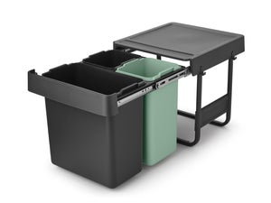 Poubelle coulissante de cuisine 20+10+10L BRABANTIA Sort&go - Main Image