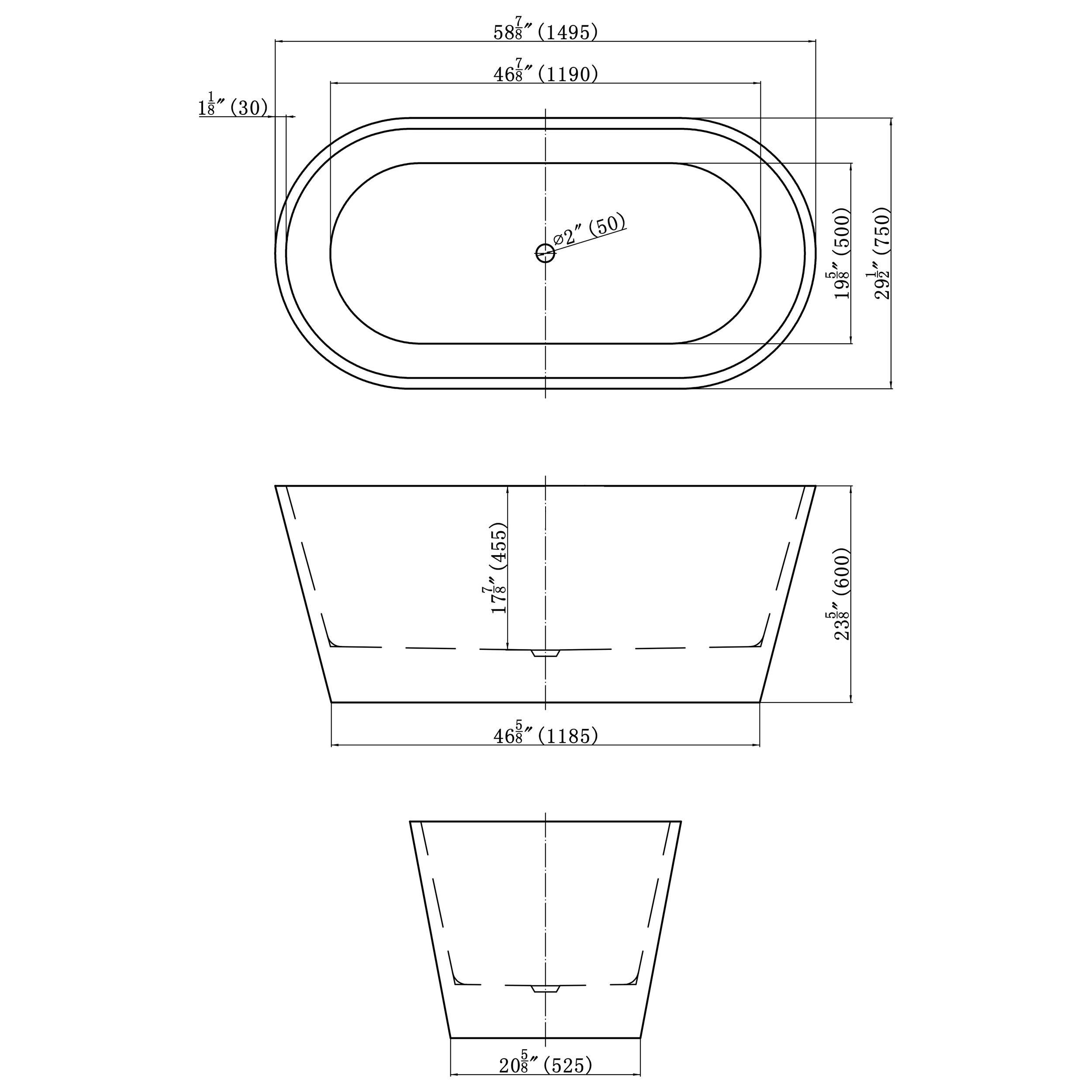 Wanna wolnostojąca Mia 149,5 x 75 Durasan - 8