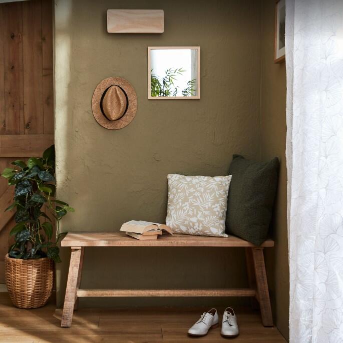 Miroir carré bois beige Natural wood, l.30 x H.30 cm - 6