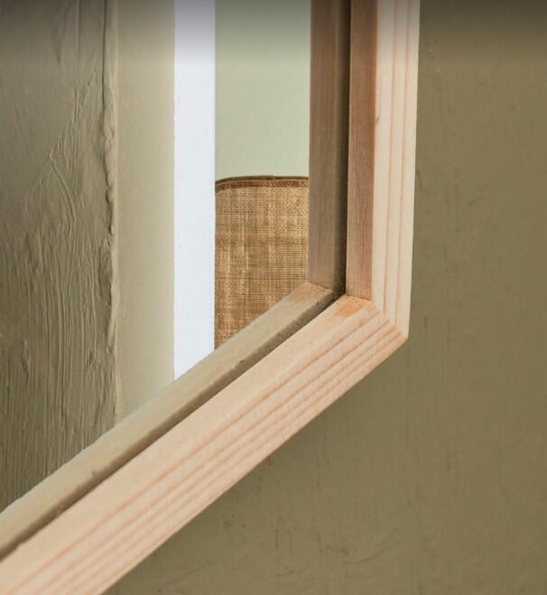 Miroir carré bois beige Natural wood, l.30 x H.30 cm - 8
