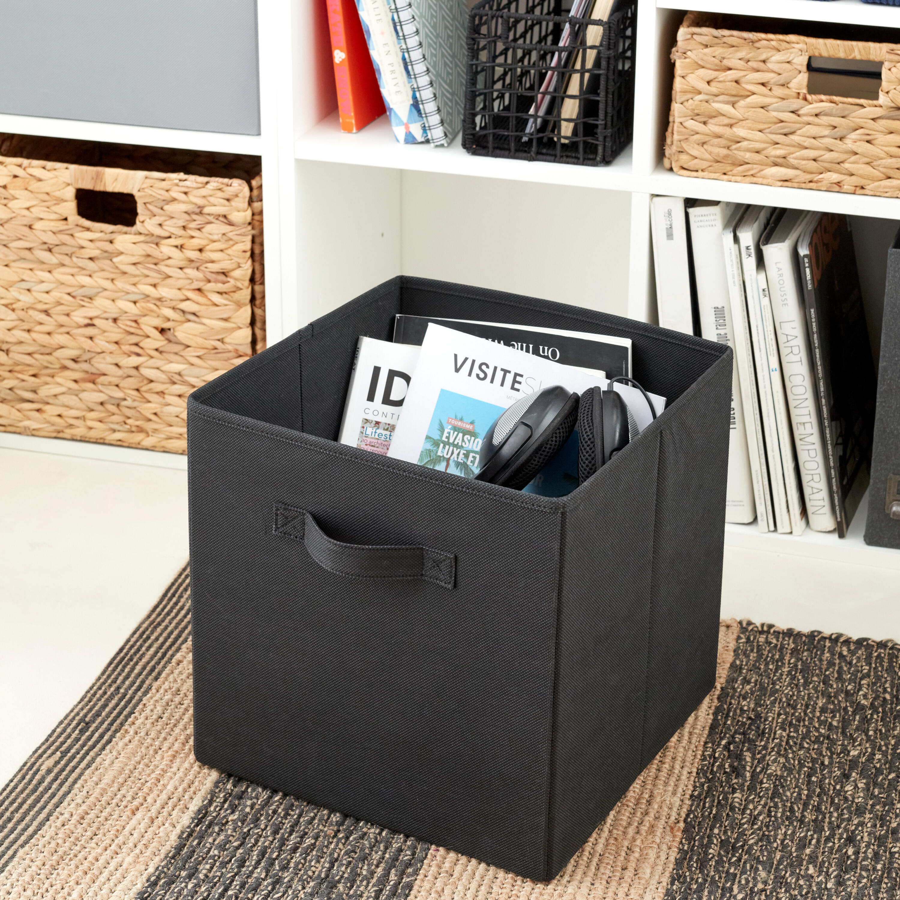 	
Cesta in polipropilene SPACEO Kub Black Large nero P 31 x L 31 x H 31 cm - 3