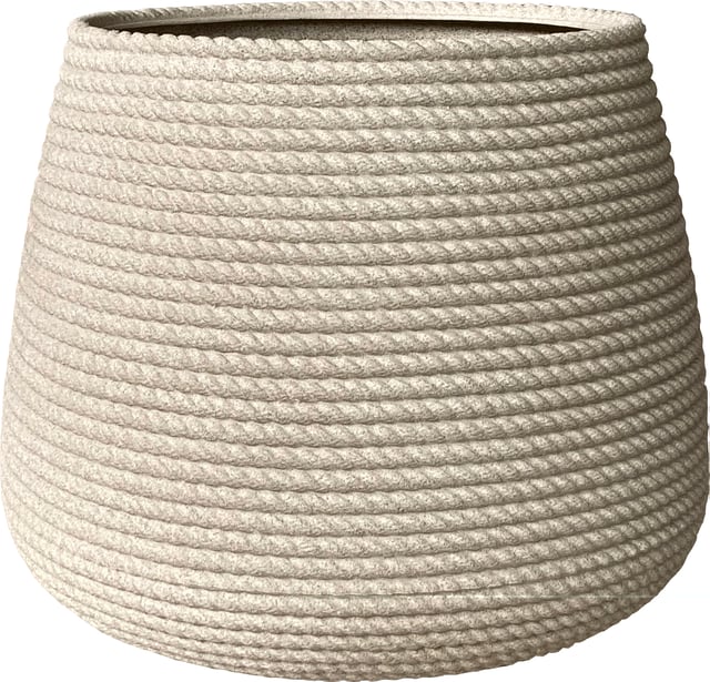 Vaso per piante e fiori BALI in polietilene beige H 32 cm Ø 40 cm