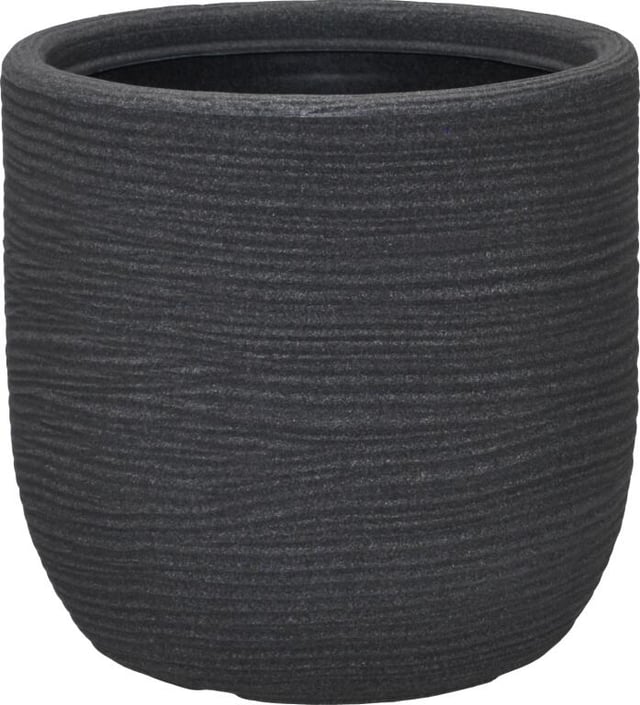 Vaso per piante e fiori SHABBY in polietilene antracite H 26 cm Ø 27 cm