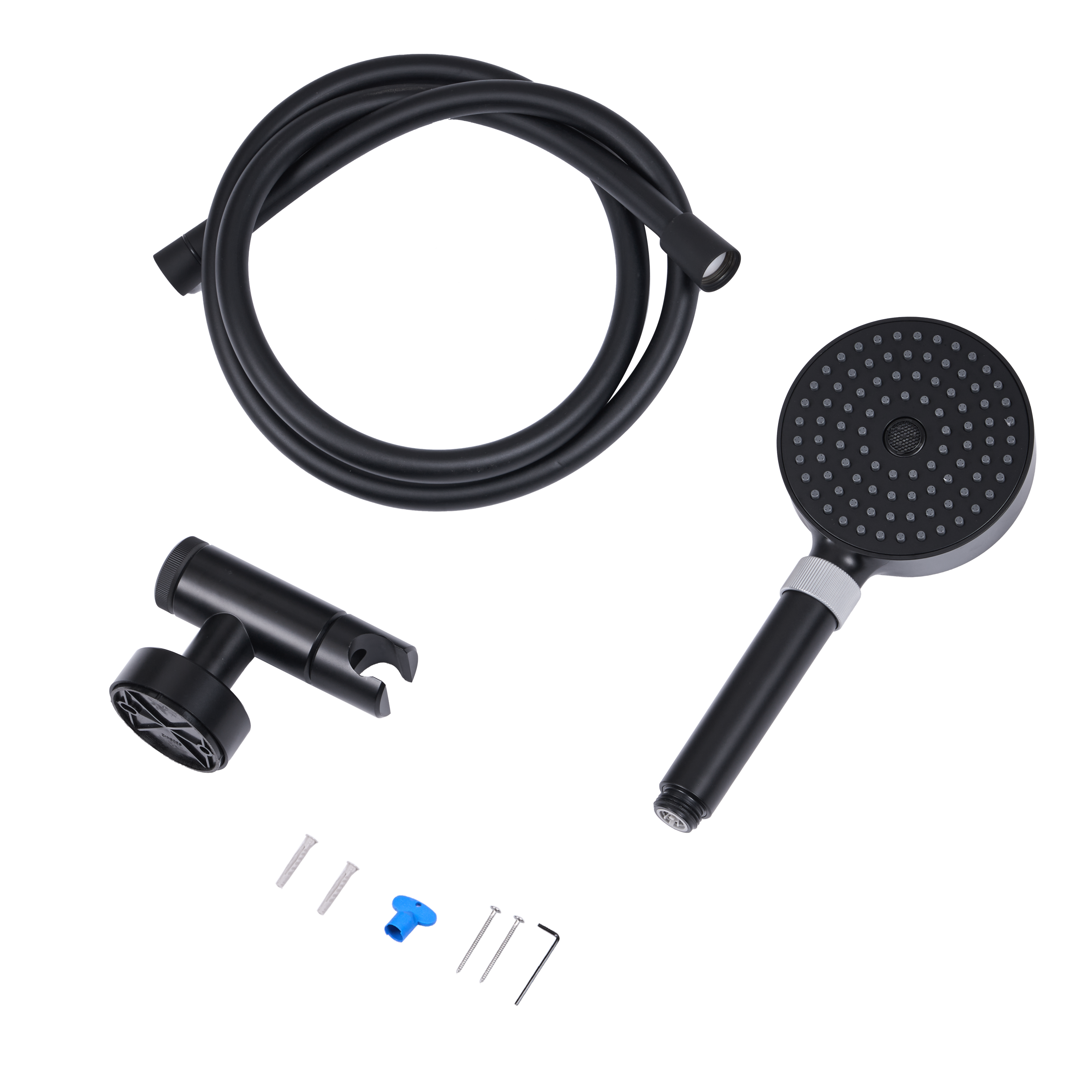 Alcachofa de ducha + flexo + soporte SENSEA  negro con 2 funciones - 7