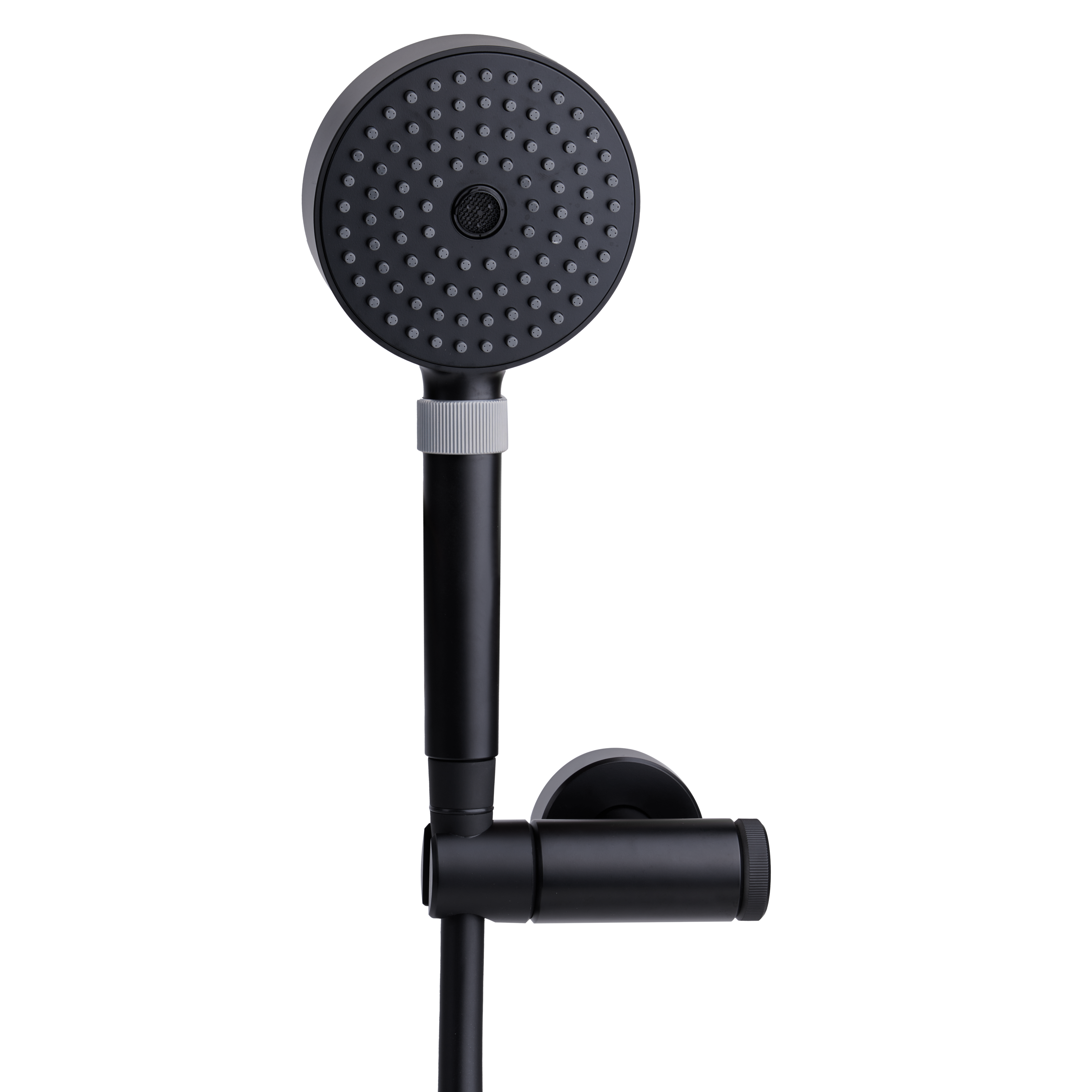 Alcachofa de ducha + flexo + soporte sensea negro con 2 funciones