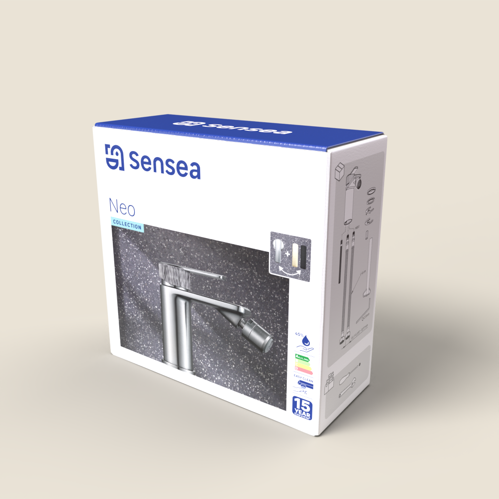 Rubinetto per bidet getto laminare cristallino Neo SENSEA cromato opaco - 13