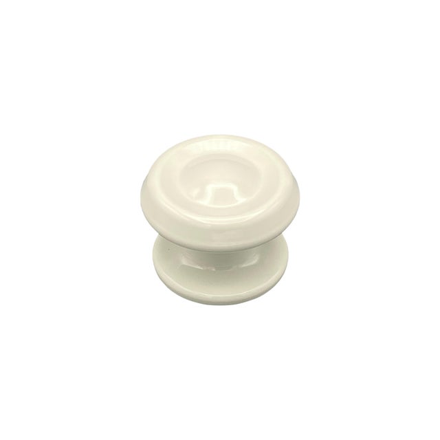 Pomolo fisso per porta SAGUATTI 876/80KB in alluminio bianco lucido