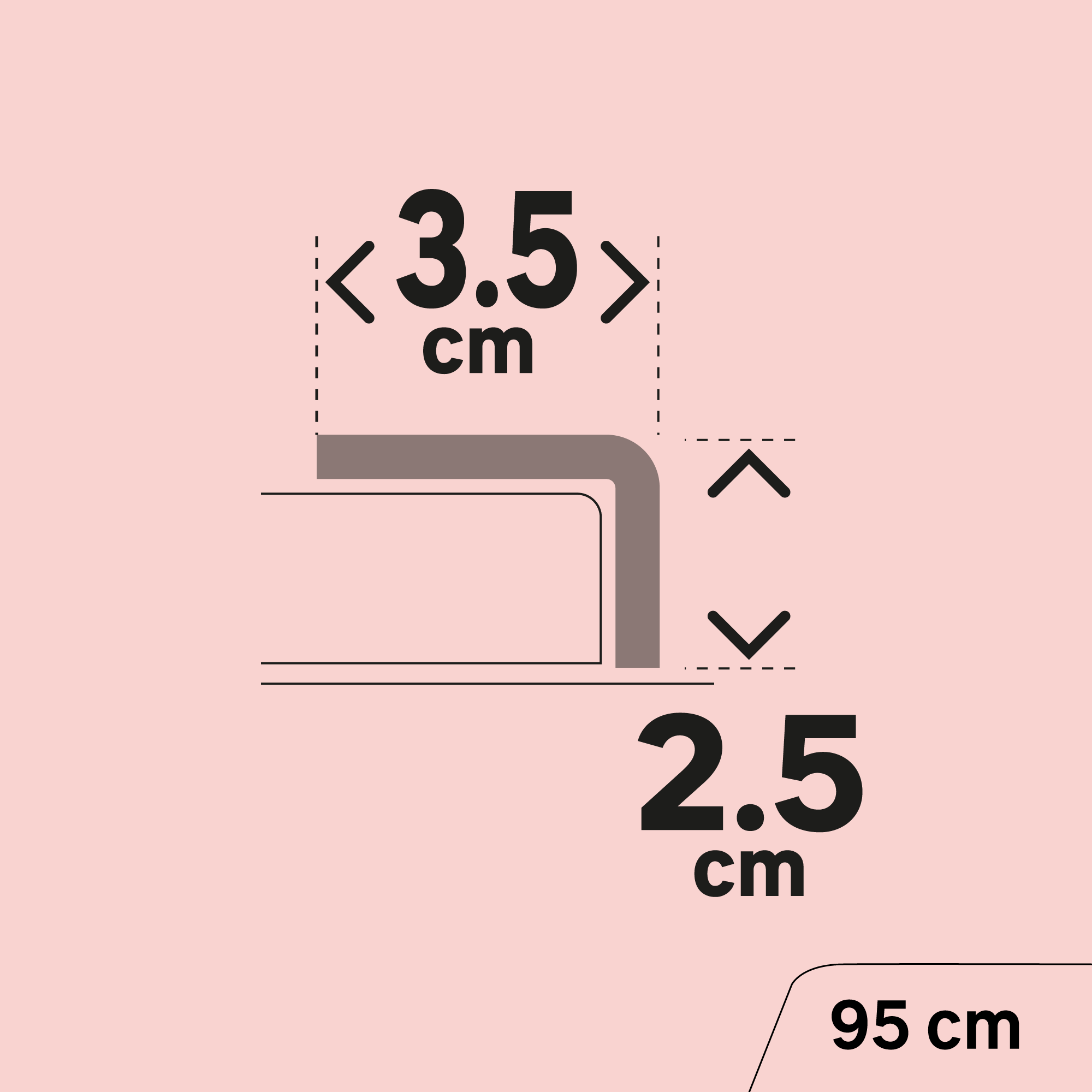 Nez de marche alu décor 180 auto-adhésif, l.3.5 cm x L.95 cm ARTENS - 5