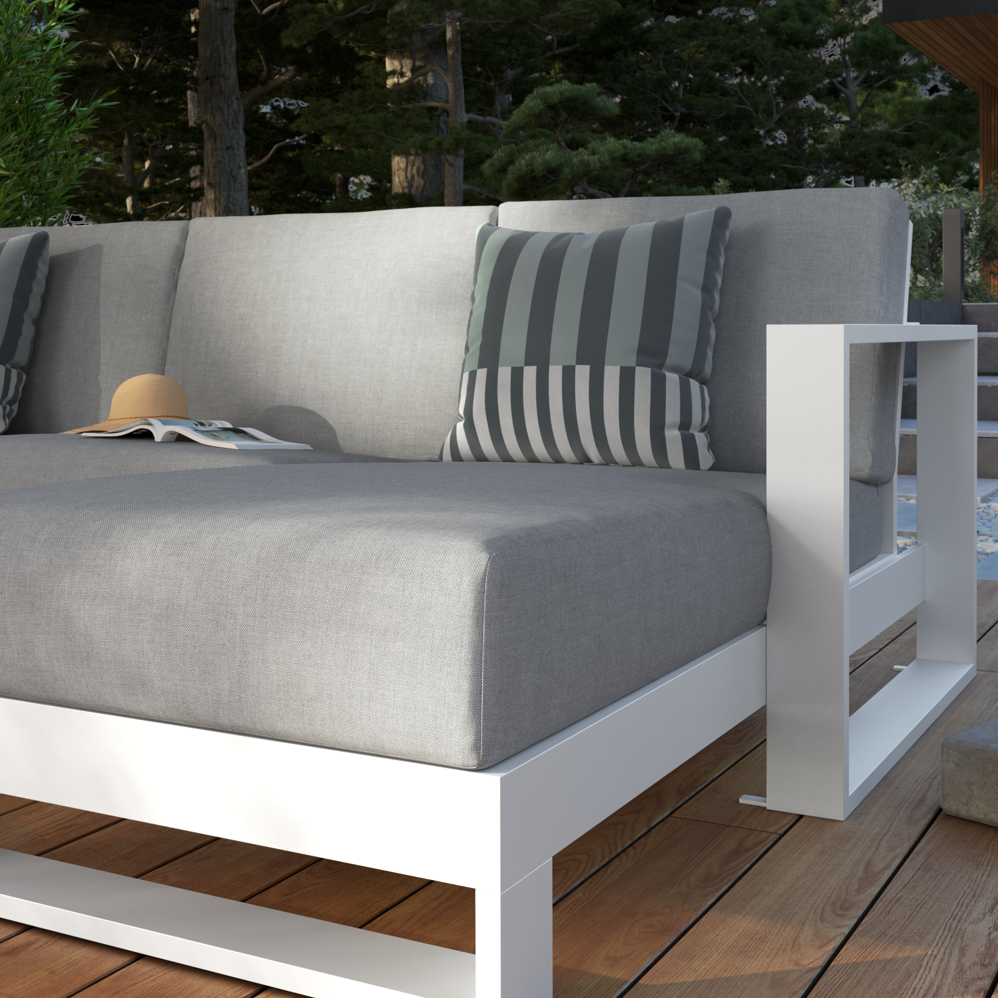 Méridienne en aluminium blanc Athena NATERIAL - 7