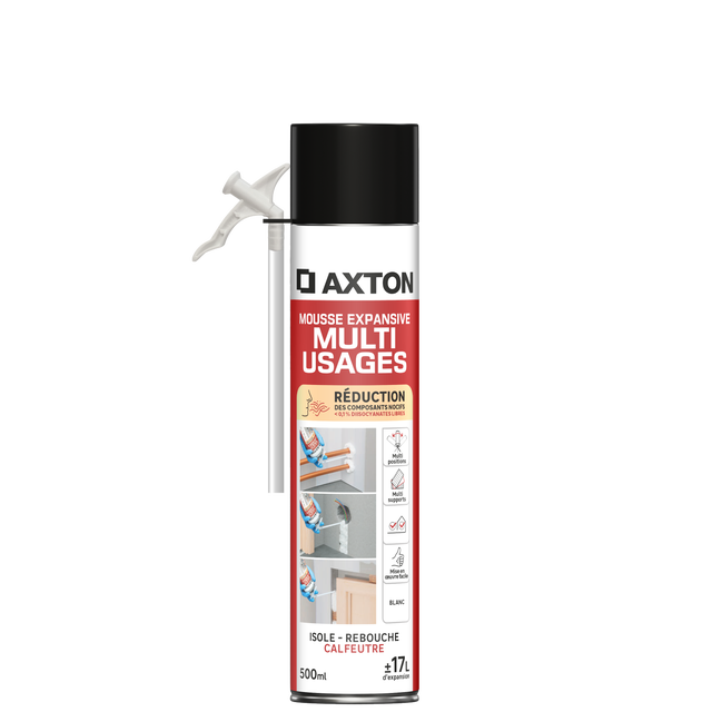 Mousse expansive Multi-usages AXTON blanc 500ml