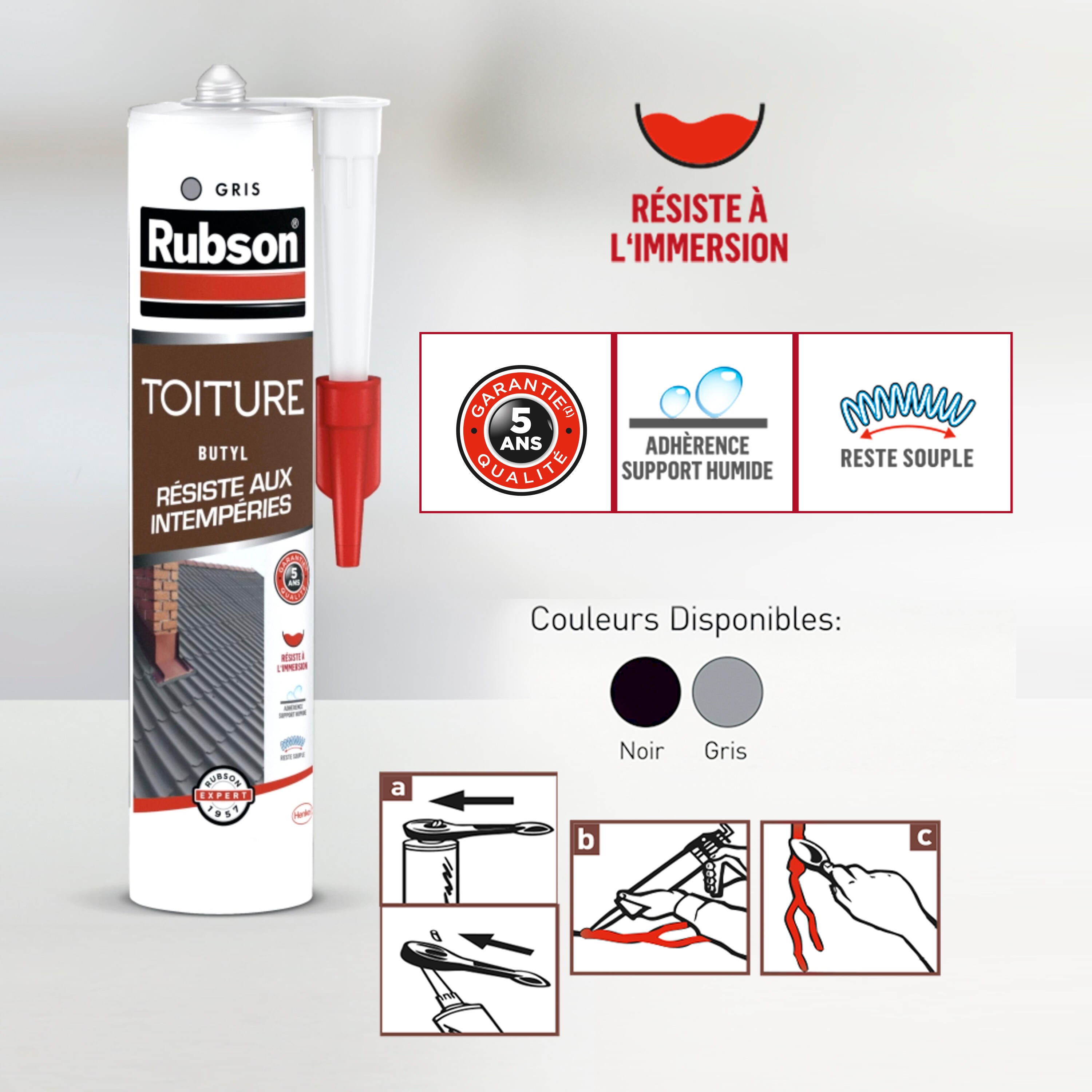 Mastic D'étanchéité Gardner – Protection Immédiate Pour Toit, Terrasse, Balcon – Noir