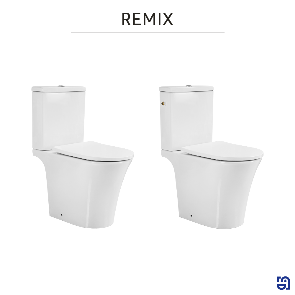 Pack WC à poser sortie universel, sans bride (sans rebord) Remix surélevé, SENSE - 10