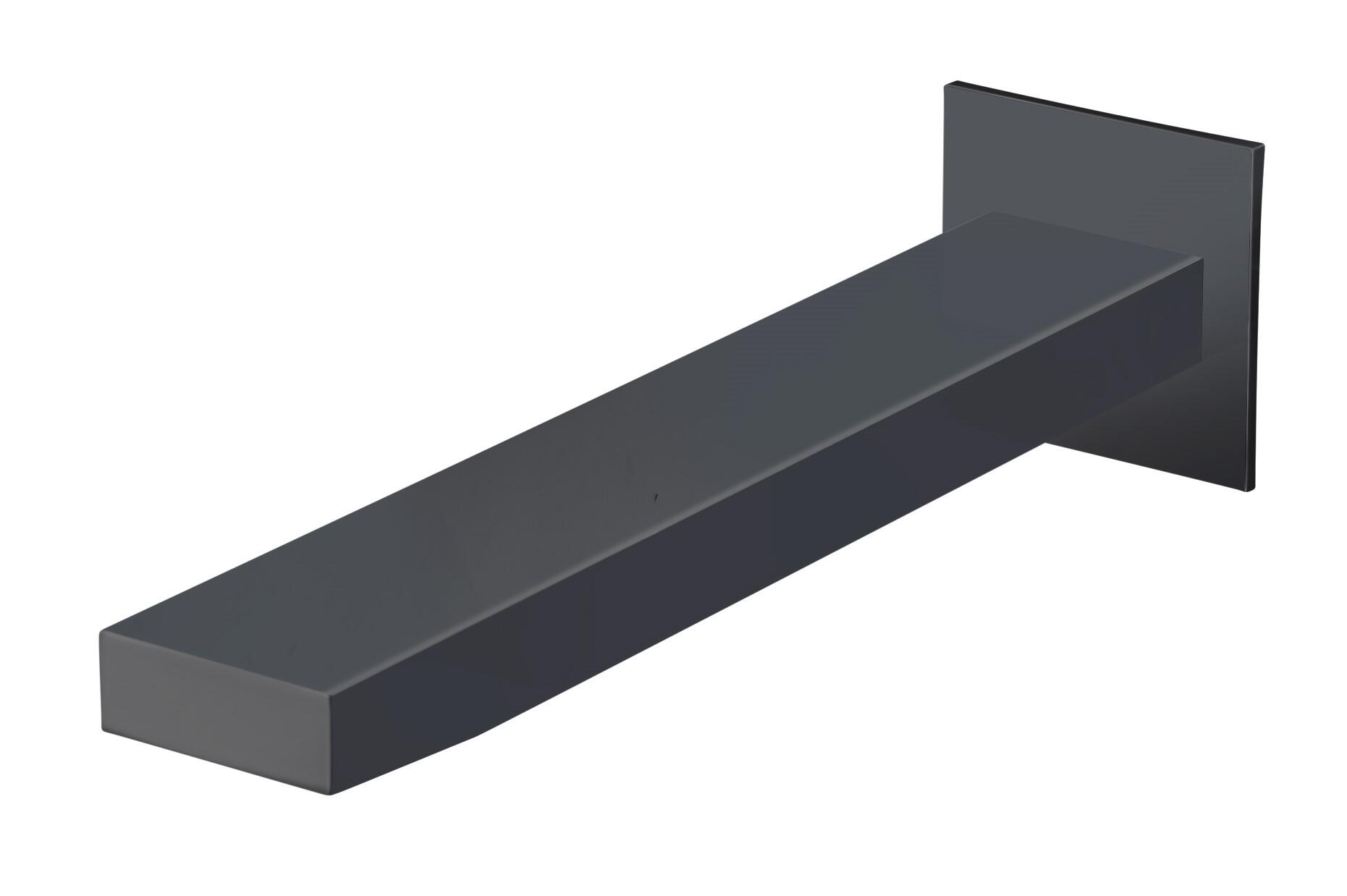 Caño bañera mural cuadrado maier negro mate