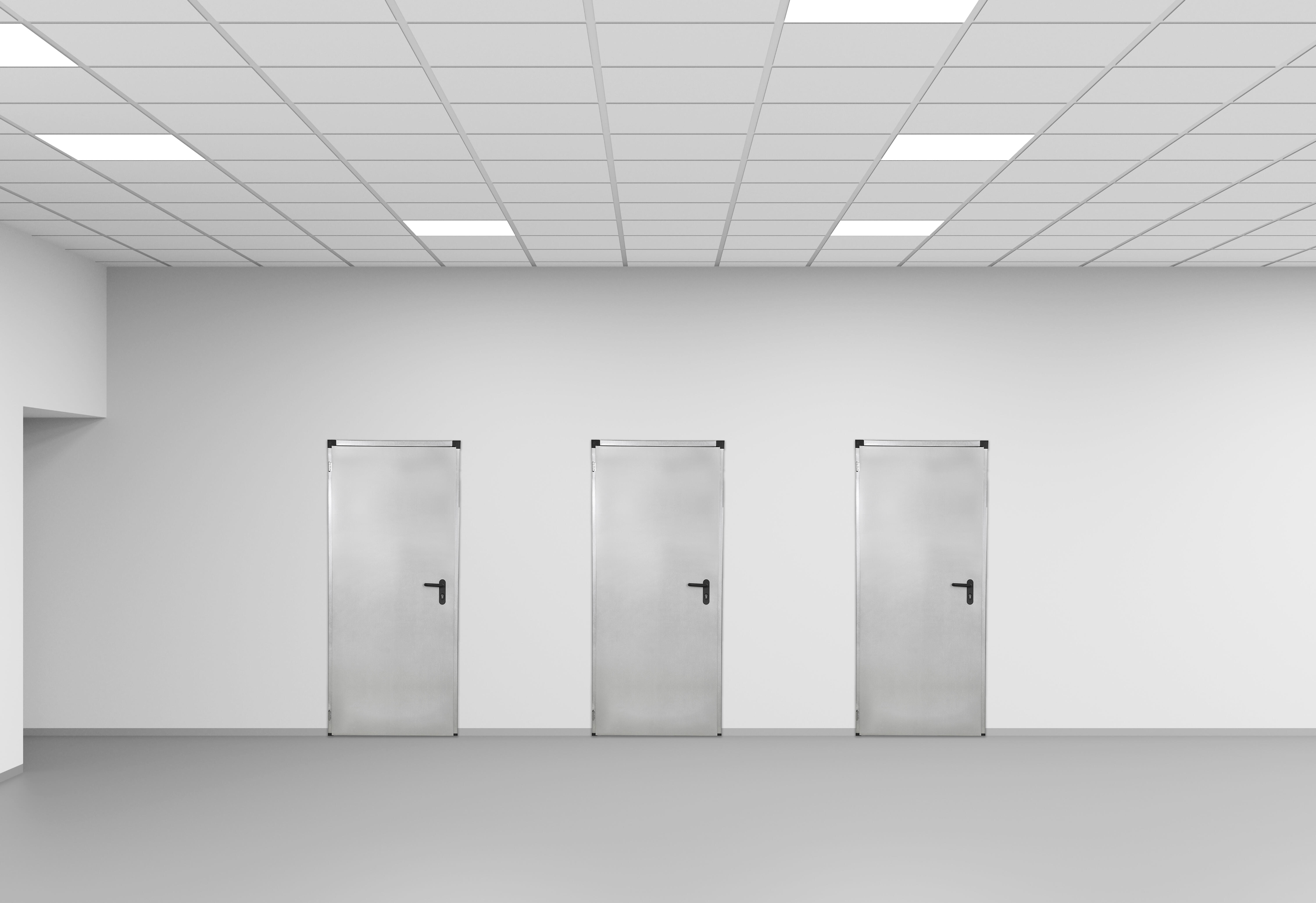 Porte de sécurité en acier pleine blanche 209X89 cm poussant droit - 3