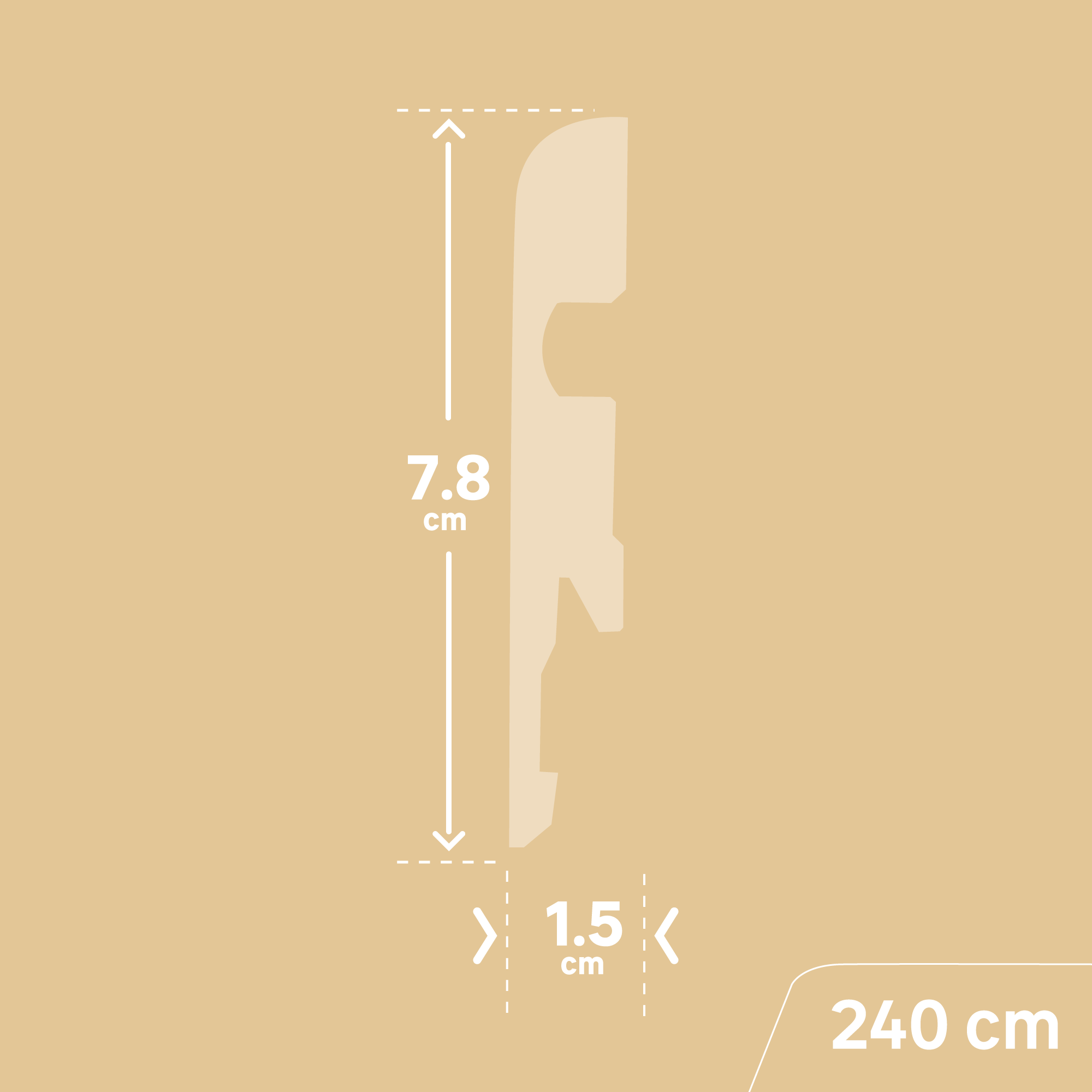 Plinthe mdf, blanche, H. 7.8, Ep.14 mm ARTENS - 5