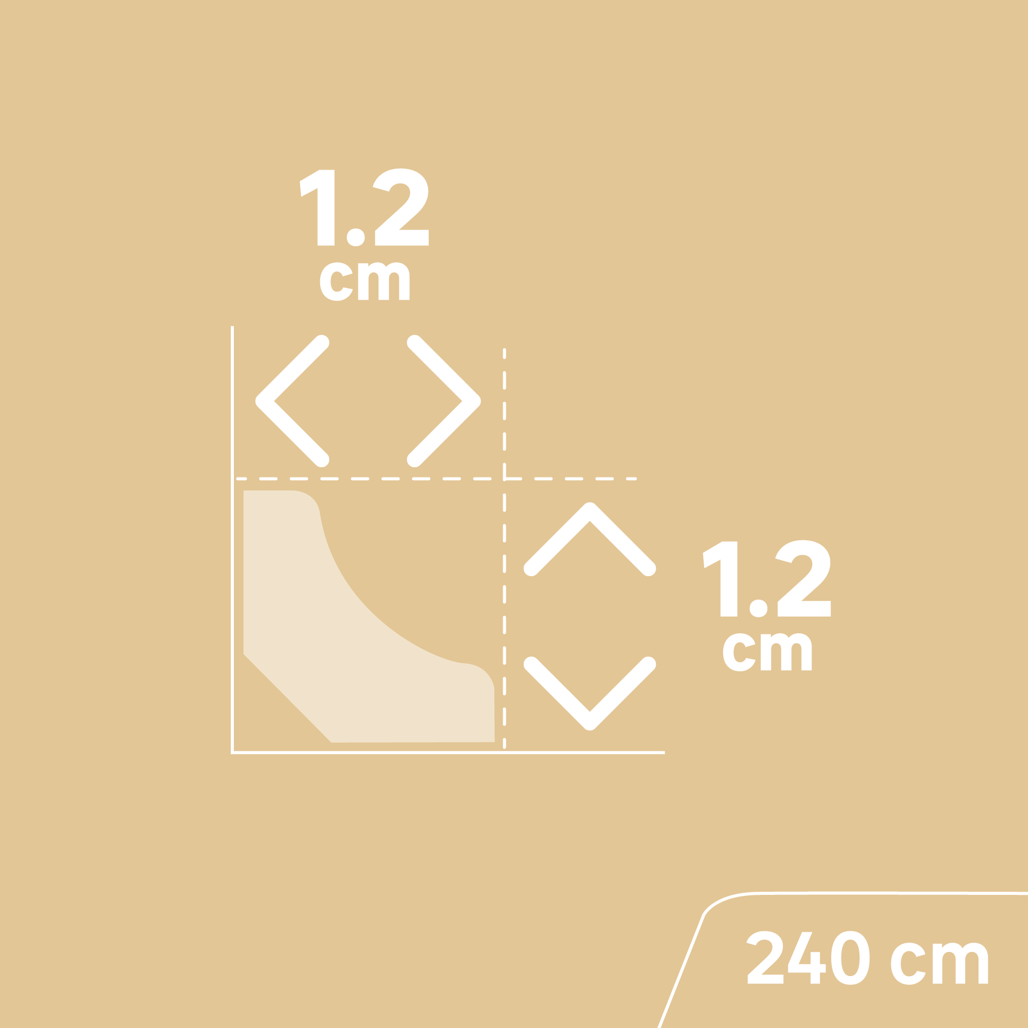 Contreplinthe mdf, blanche, H. 1.2, Ep.12 mm ARTENS - 5