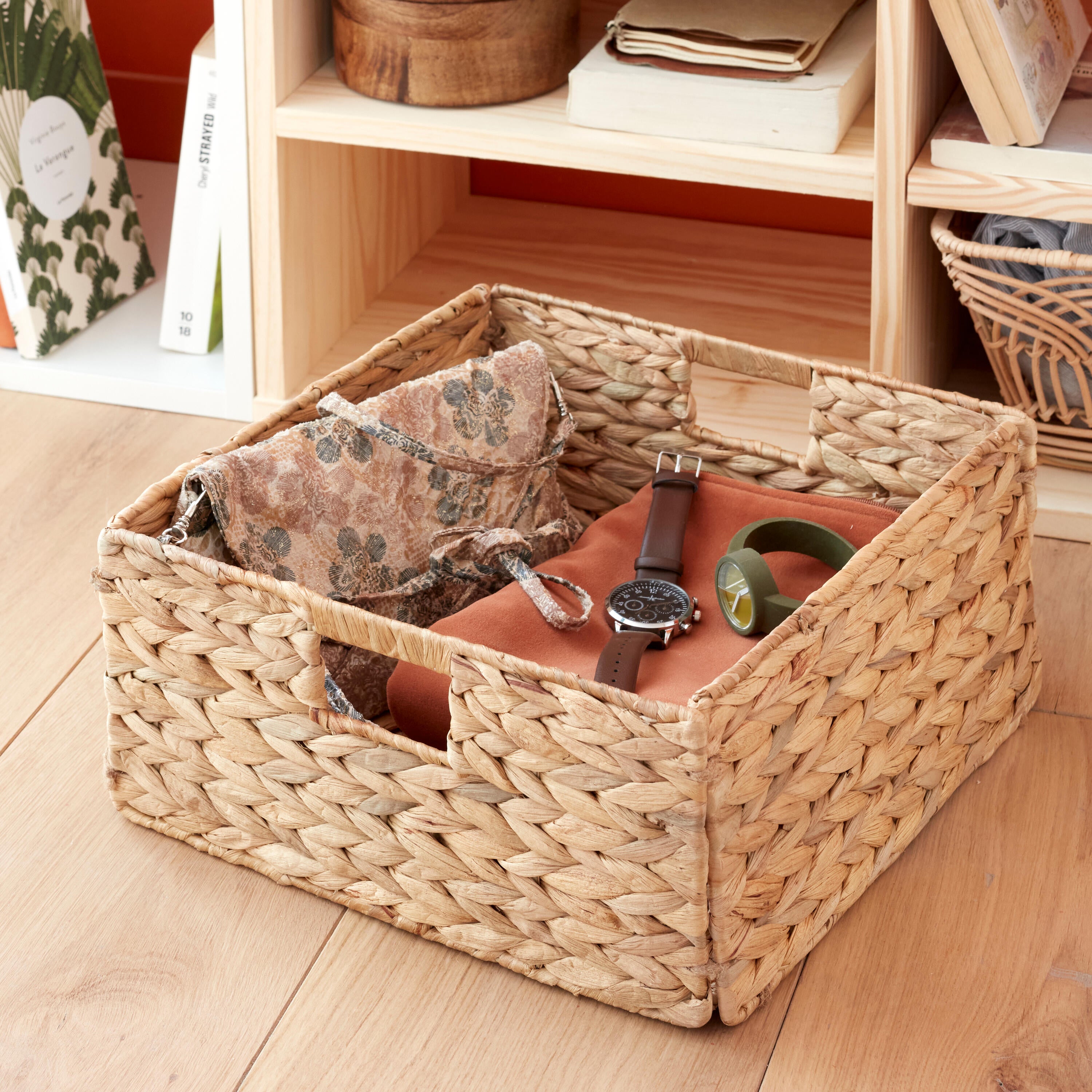 Cesta de jacinto de agua de 14x31x31 cm y capacidad de 13L - 2